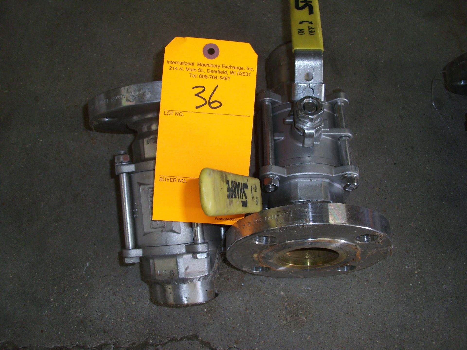 Sharpe S/S Manual 2" Ball Valves; one Side Flanged.