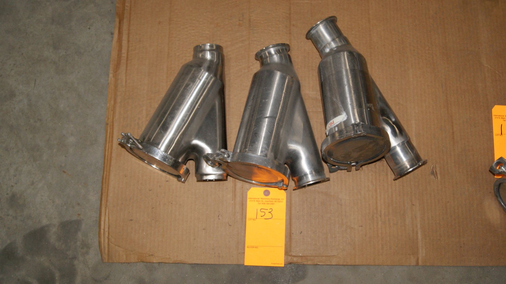 Lot of (3) 2.5" S/S Ball Check Valves.