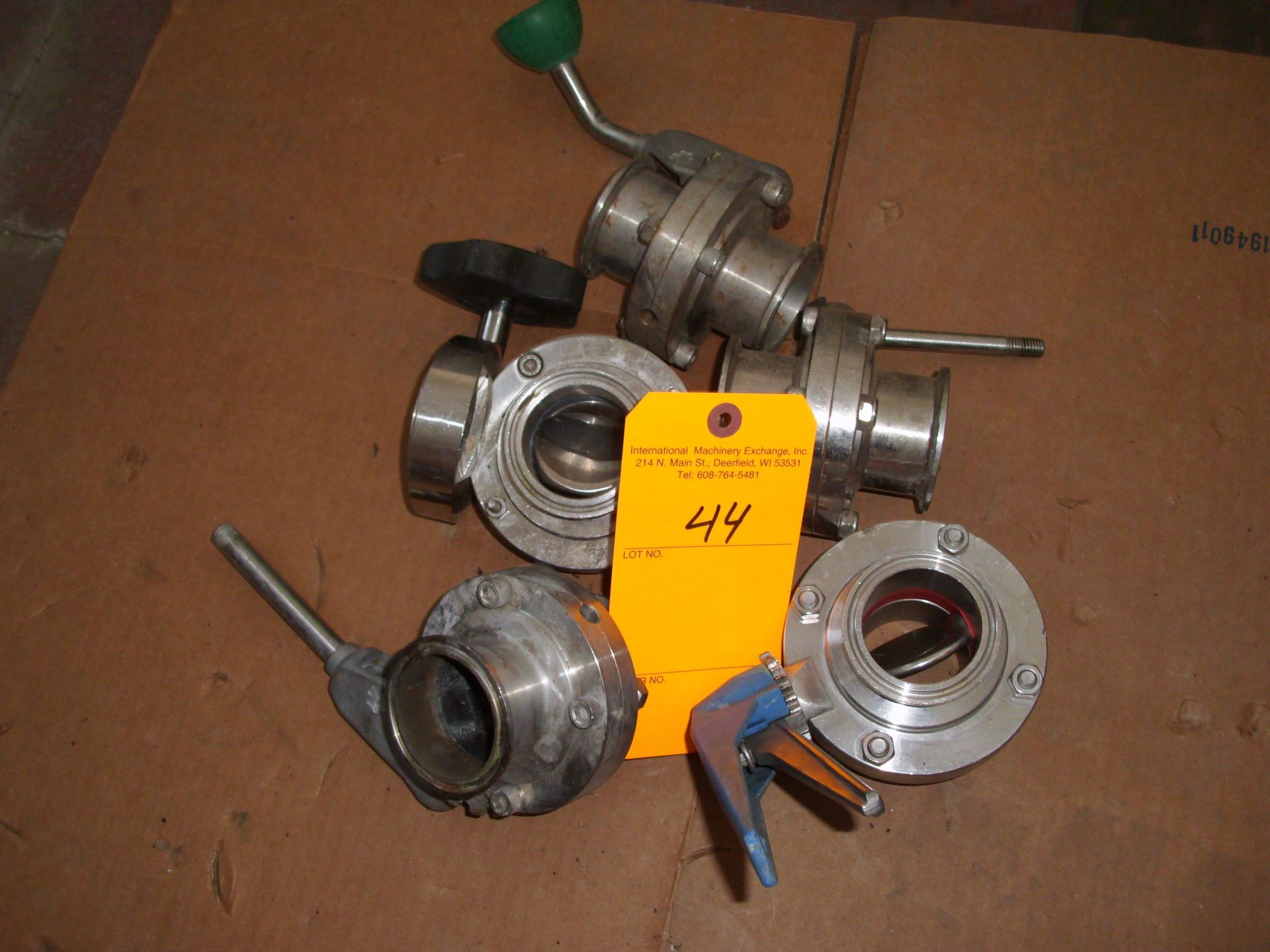 Lot of 5 Assorted S/S 2" Butterfly Valves.