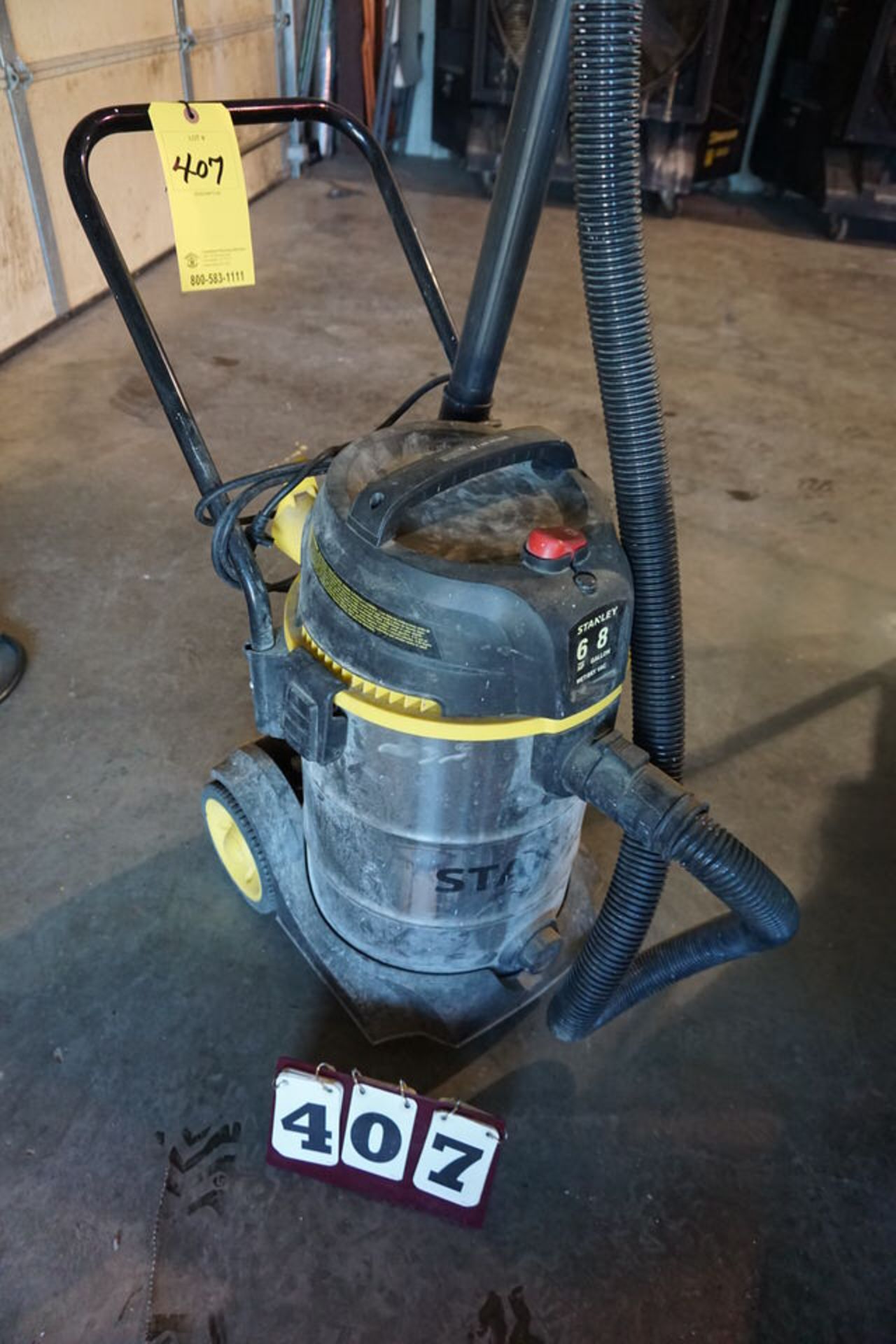 STANDLY 6HP, 8 GALLON WET DRY VAC