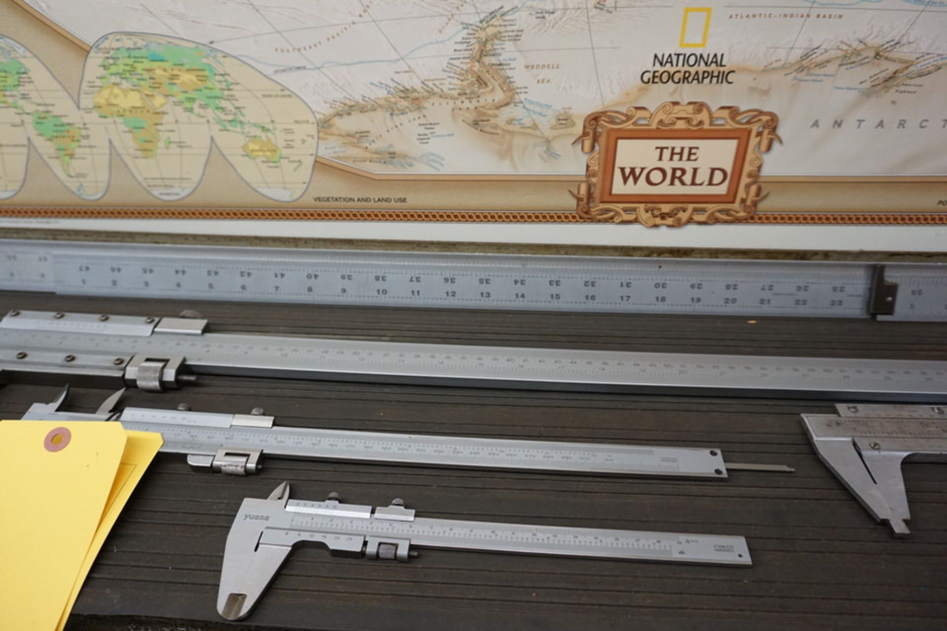 VERNIER CALIPERS (1) 40", (2)12", (2) 6" W/ SCALES 42" + 72" - Image 3 of 3