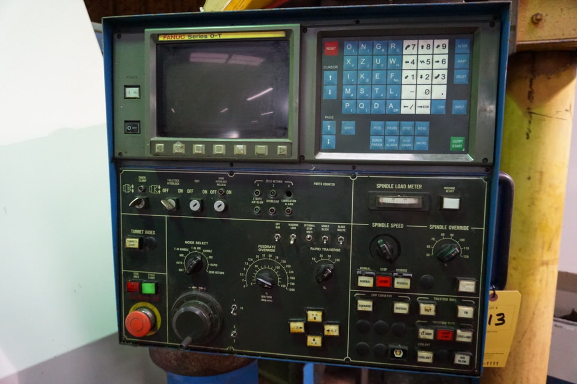 FEMCO WMCL35 CNC LATHE, DOM: 1997, FANUC O-T CTRL, 12 POSITION TURRENT, 12" 3 JAW CHUCK, CHIP - Image 2 of 10
