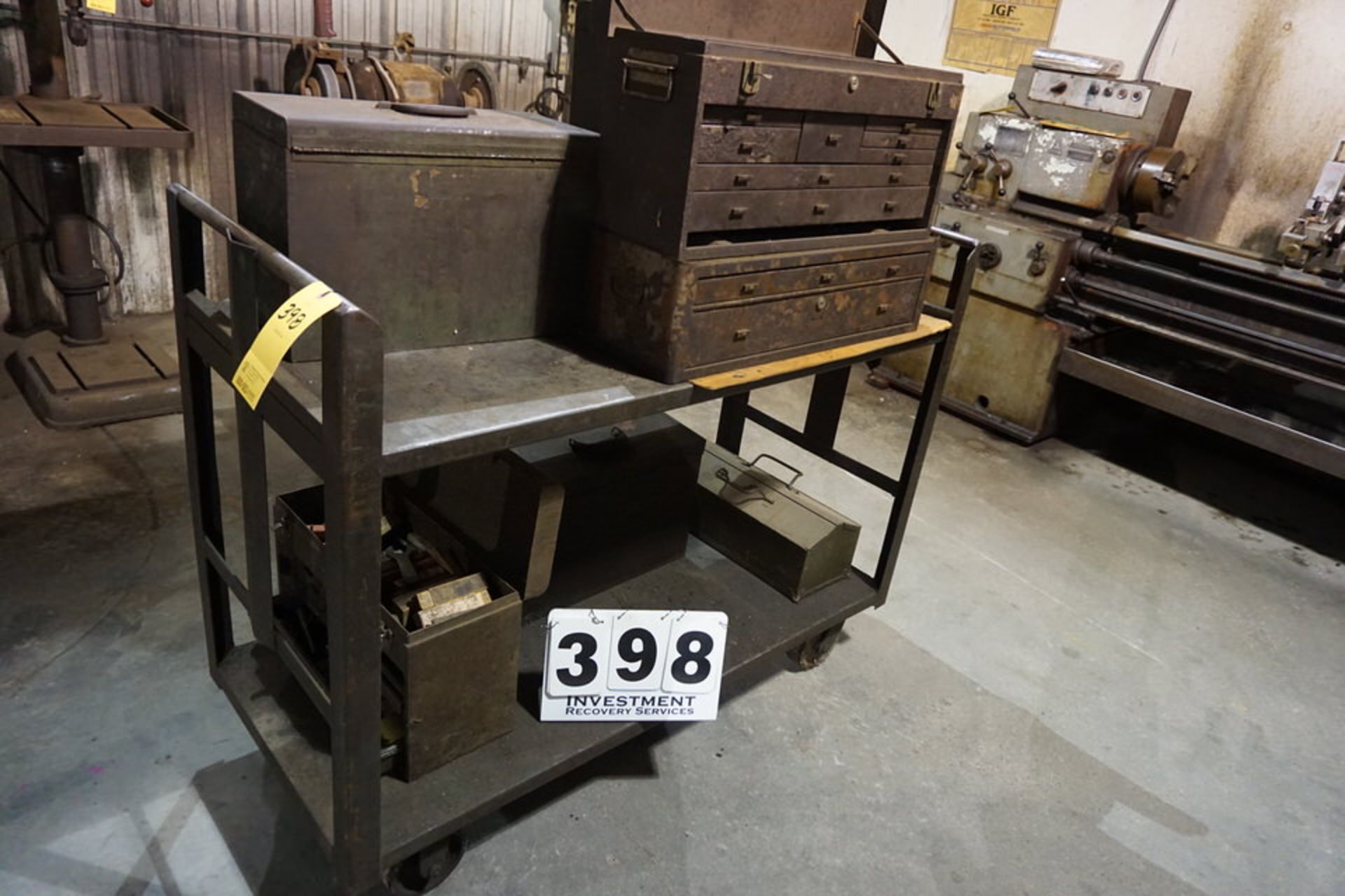 (6) ASSORT TOOL BOXES SOME W/ XONT ON CART