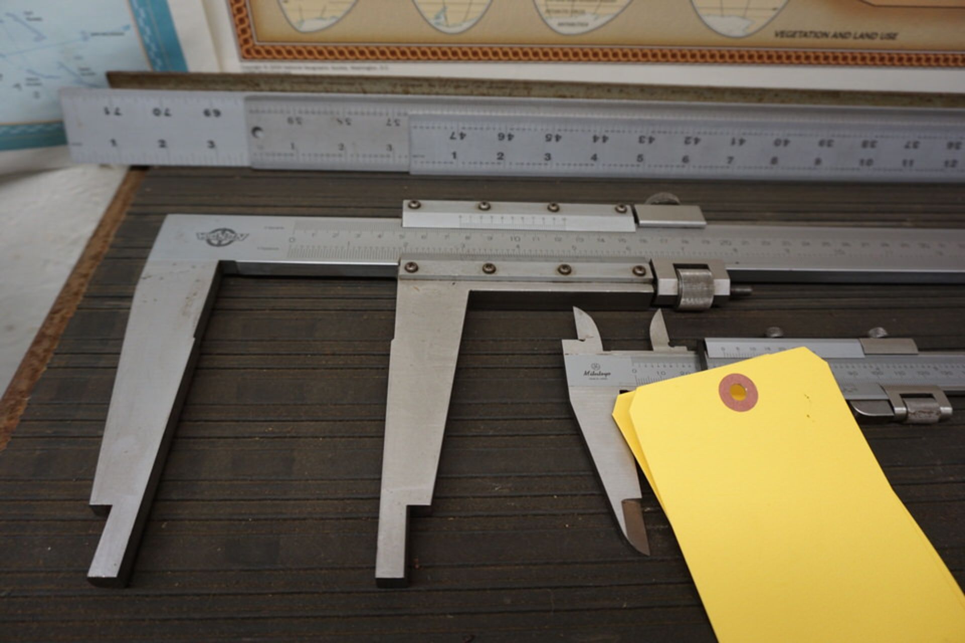 VERNIER CALIPERS (1) 40", (2)12", (2) 6" W/ SCALES 42" + 72" - Image 2 of 3