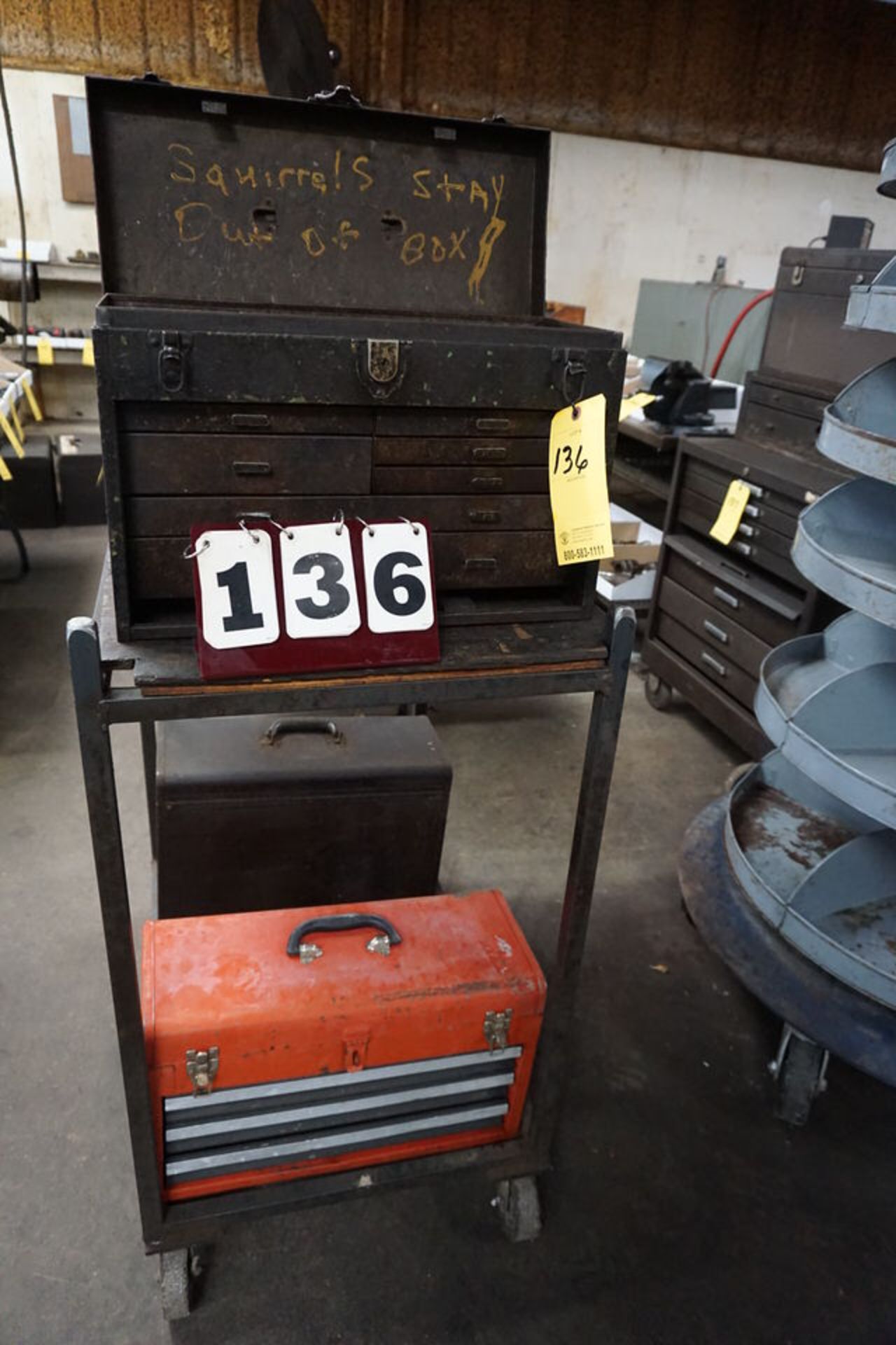 (4) TOOL BOXES W/ CONT ON CART
