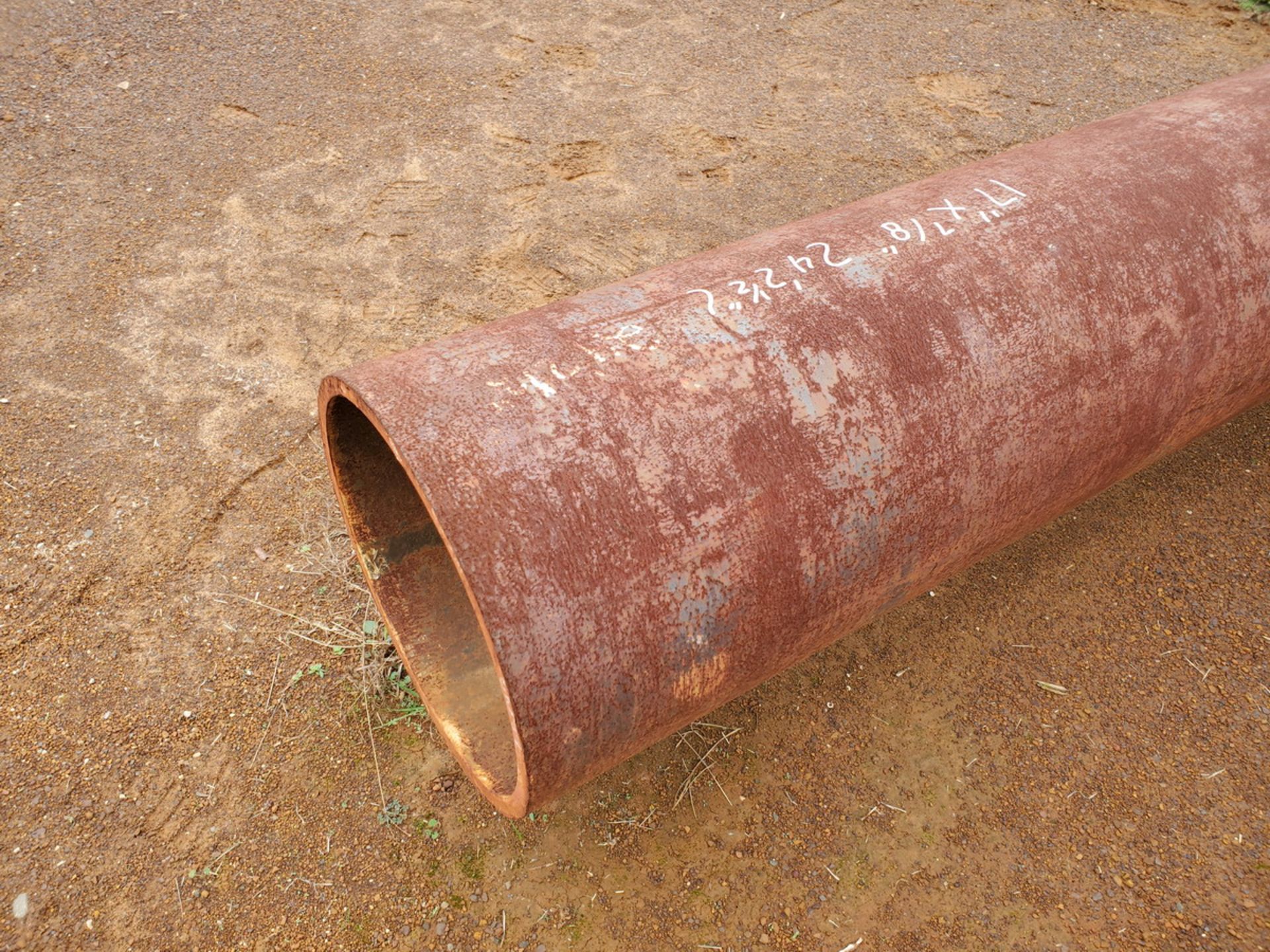 Raw Material Grade 1026 Carbon Tube: (1) 17" x 7/8"wall, 24'2-1/2" L; (1) 11-3/4" x 3/4"wall, 17'3- - Image 3 of 8