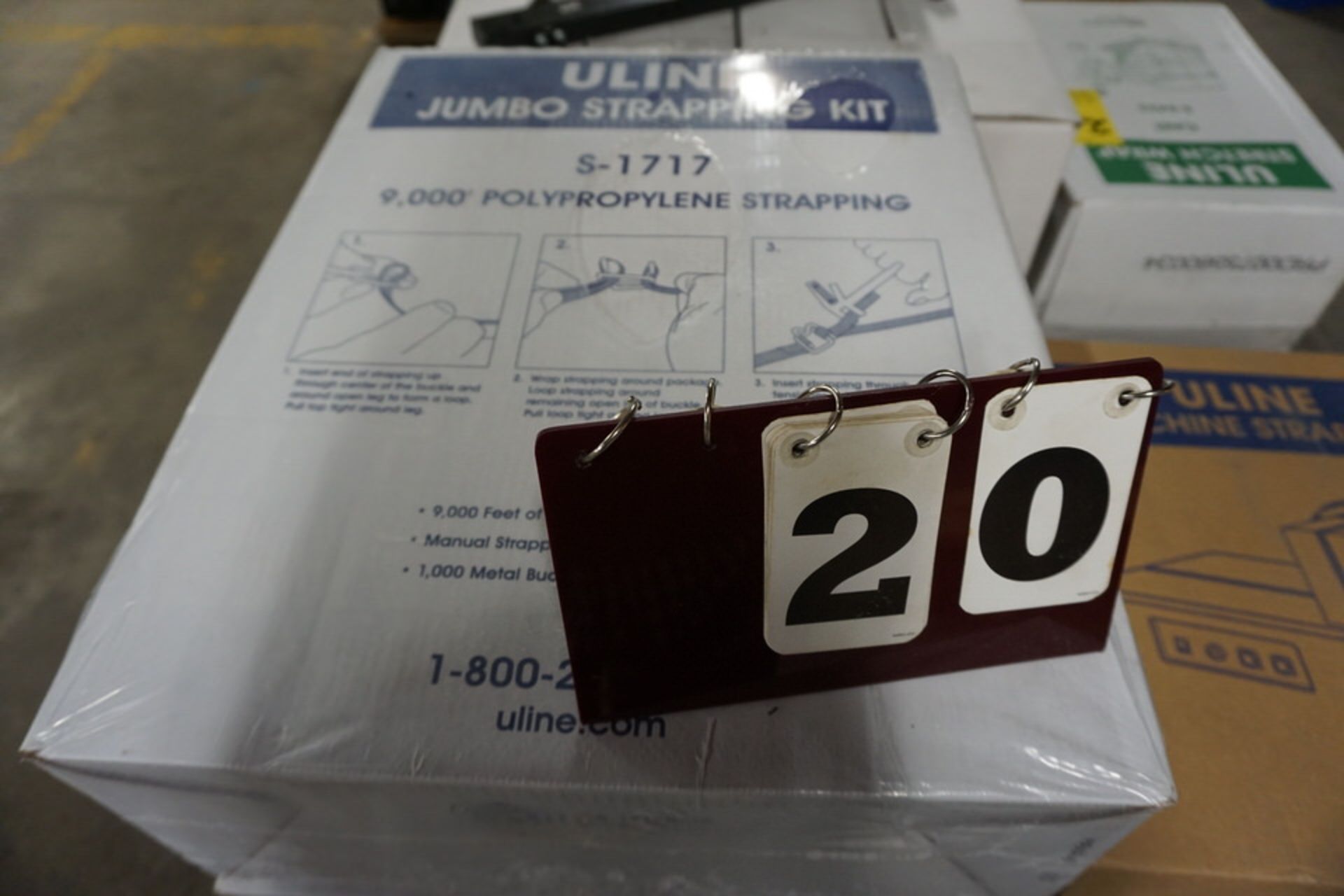 (2) U LINE JUMBO STRAPPING KIT #S-1717, 9,000' POLYPROPYLENE STRAPPING