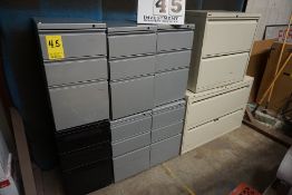 ASSORT FILE CABINETS: (2) 2 DRAWER LATERAL, (6) 3 DRAWER CABINETS