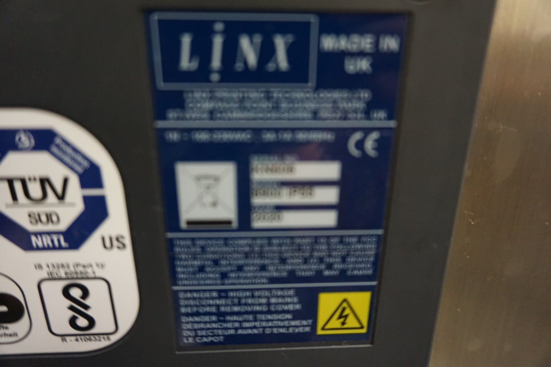 LINX INKJET CODING MACHINE, MDL: 8900IP55 - Image 7 of 8