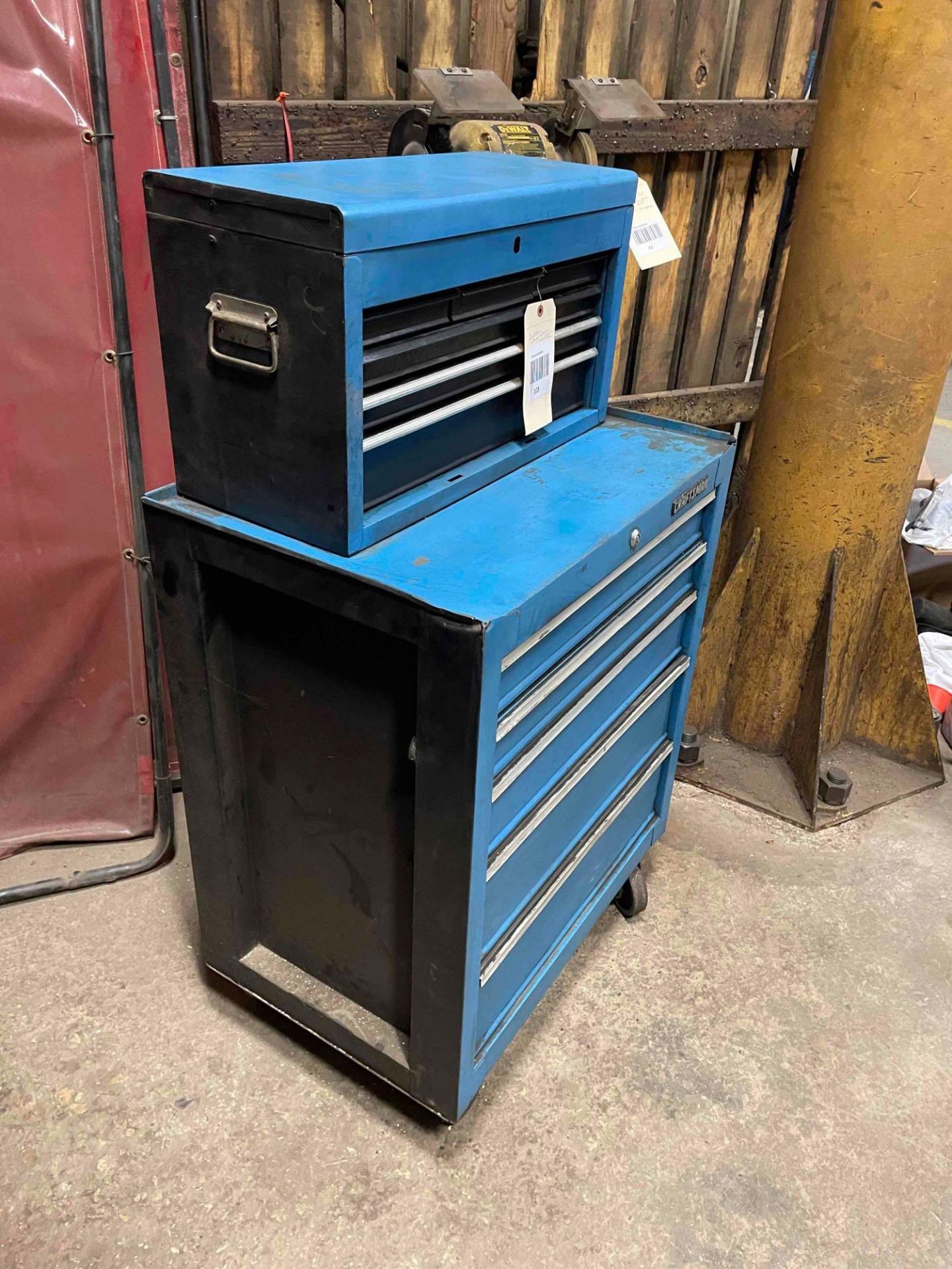 Craftsman 5 Drawer Tool Box with Table Top Cabinet. No Contents - Image 3 of 5