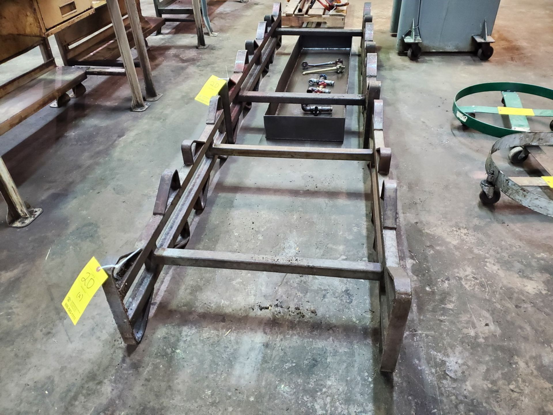 (2) Barrel Stands (1) 46"x30"; (1) 72"x30"; W/ Barrel Tooling & Accessories