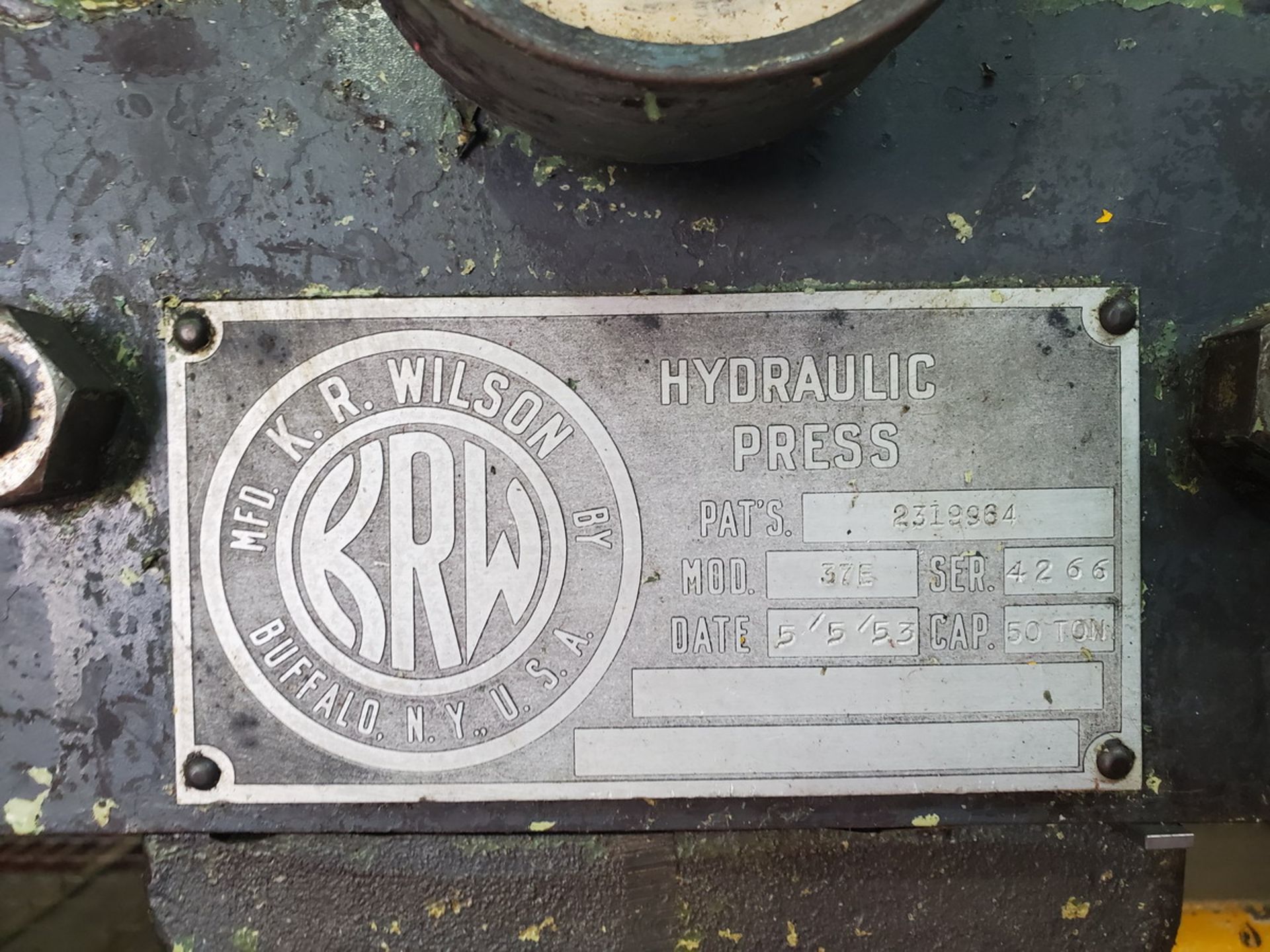 1953 K.R. Wilson 375 50 Ton Hyd Press - Image 7 of 7