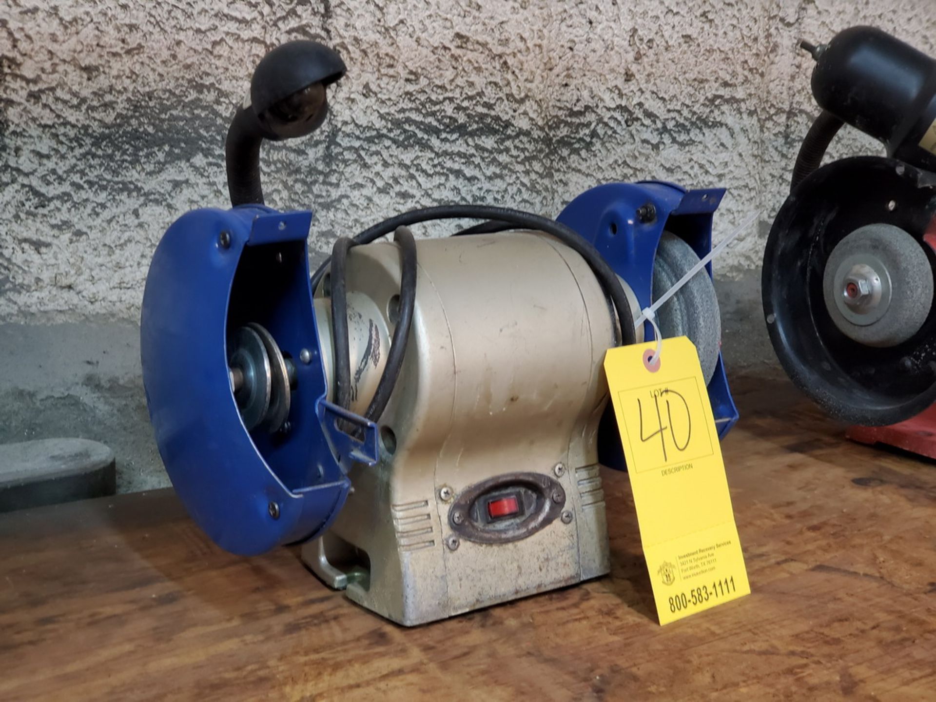 6" Bench Grinder W/ Lamp 1/2HP, 115V, 60HZ, 3450RPM - Image 3 of 3