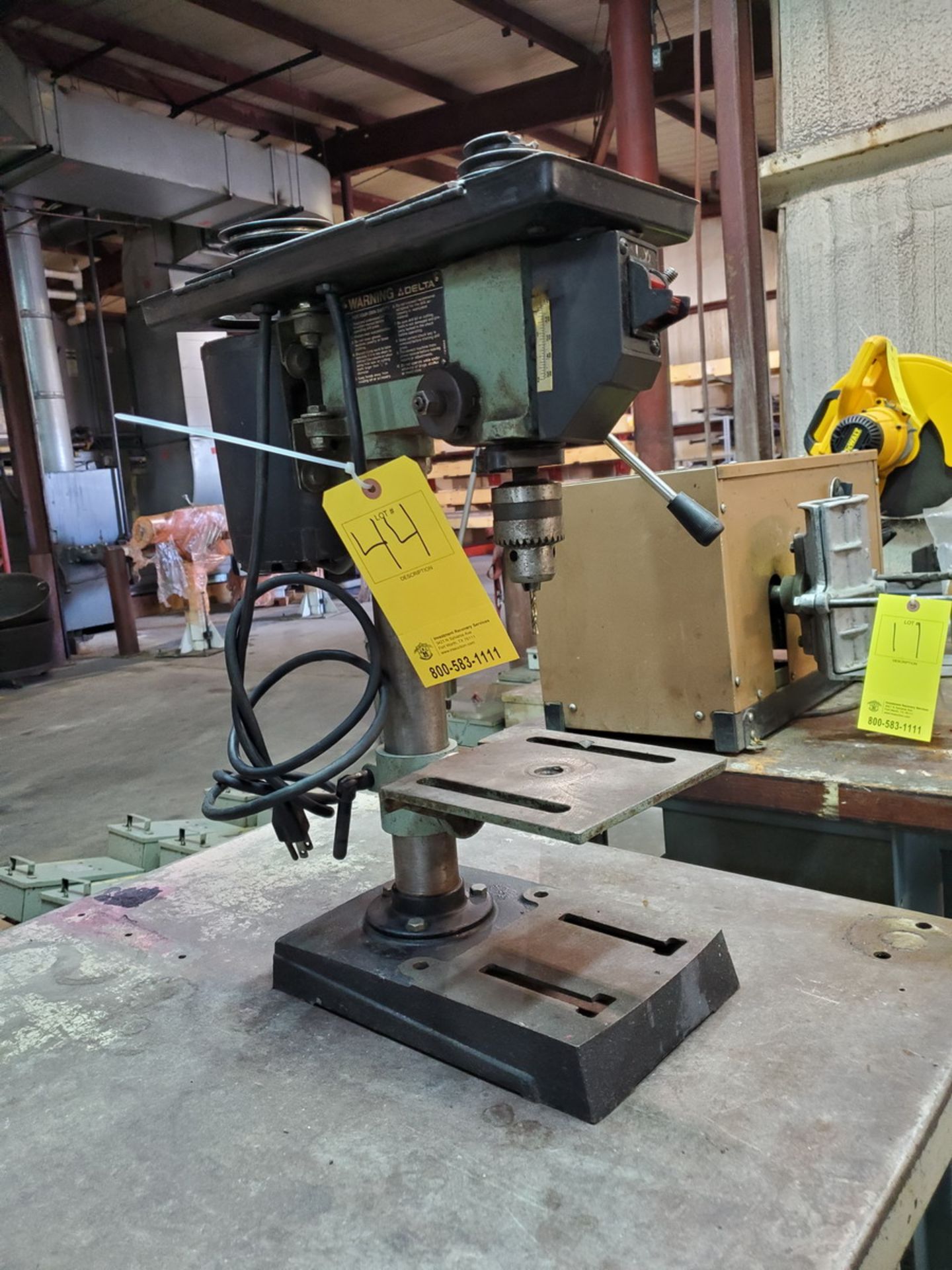 1989 Delta Bench Drill Press 1/4HP, 1720RPM, 60HZ, 1PH, 115V