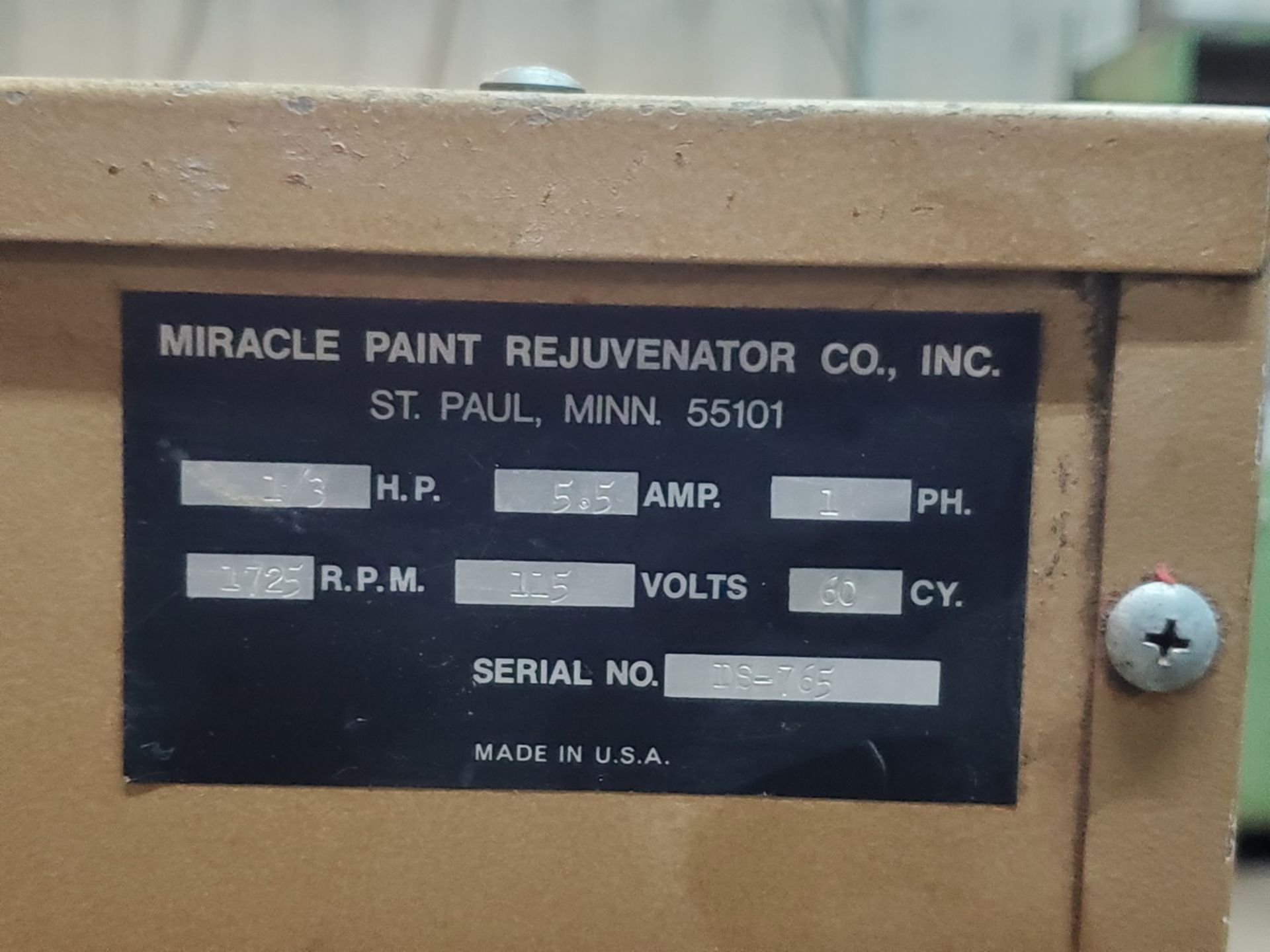 Miracle Paint Mixer 1/3HP, 115V, 3725RPM, 60HZ, 1PH - Image 5 of 5