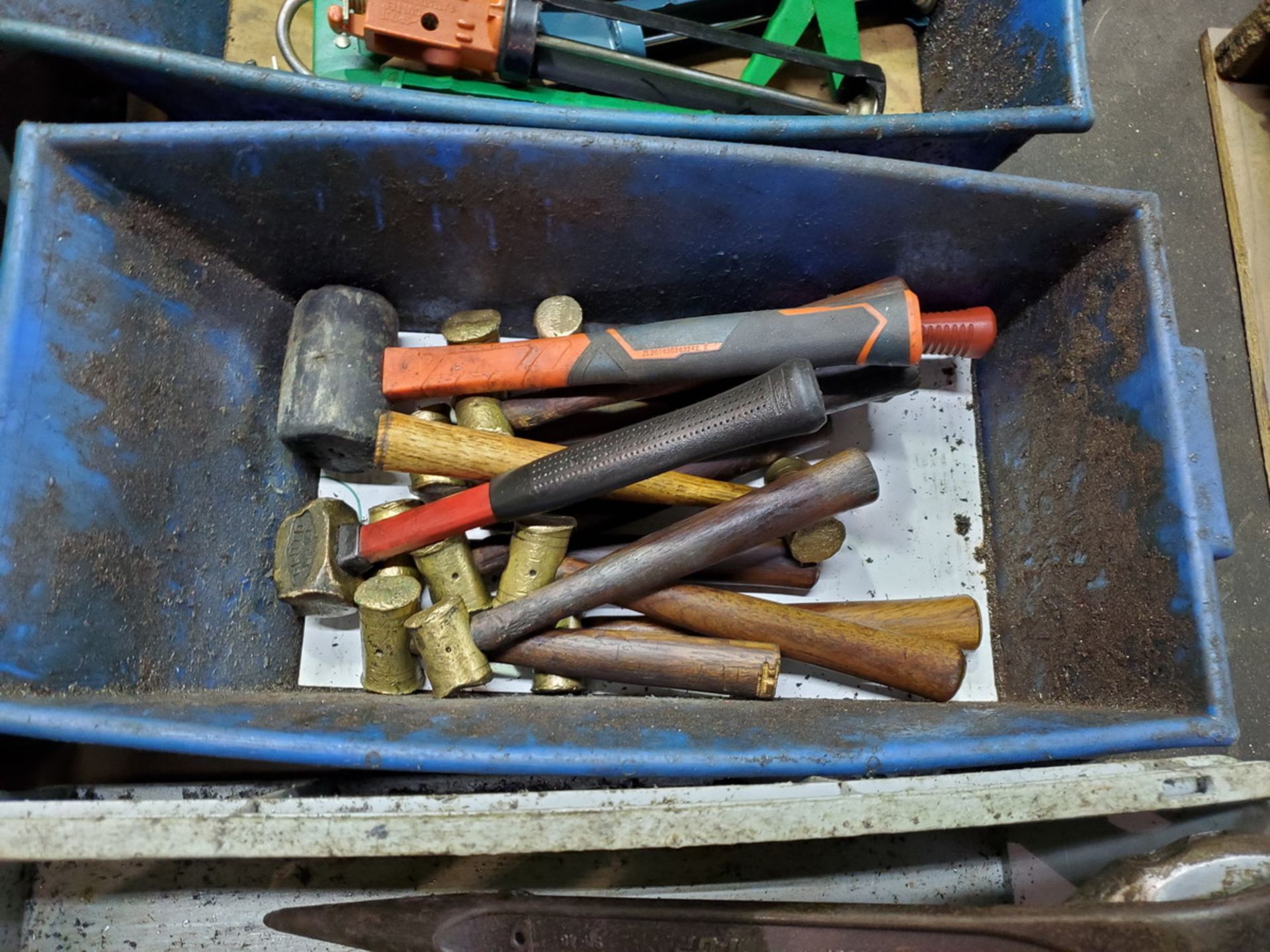 Assorted Material To Include But Not Limited To: Assorted Wrenches & Hammers, Grease Guns, Air Hose - Image 4 of 8