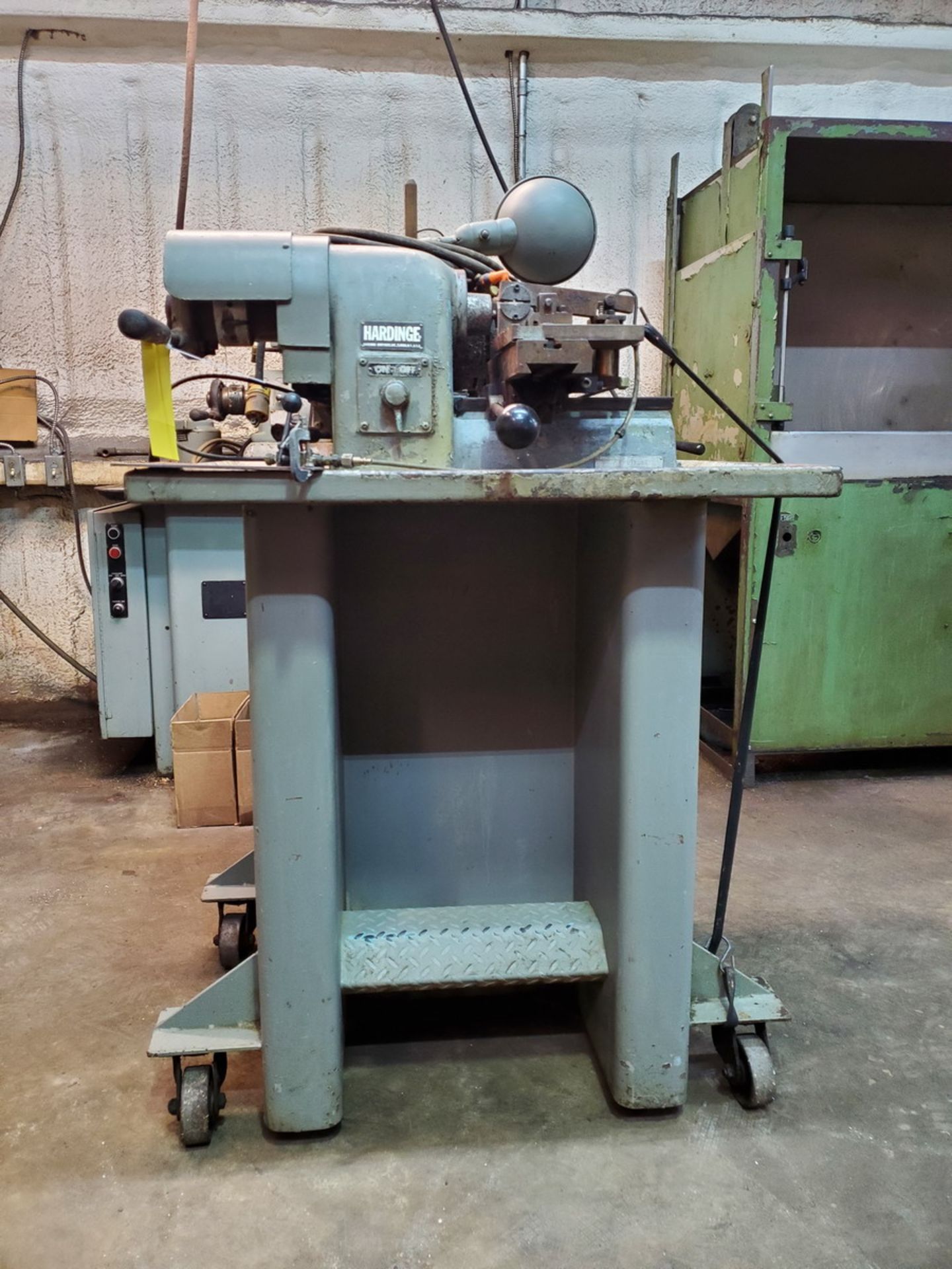 Hardinge HSL-59 Automatic Speed Lathe 1/2HP, 3PH, 60HZ; 1" Thru Hole; (On Wheels)