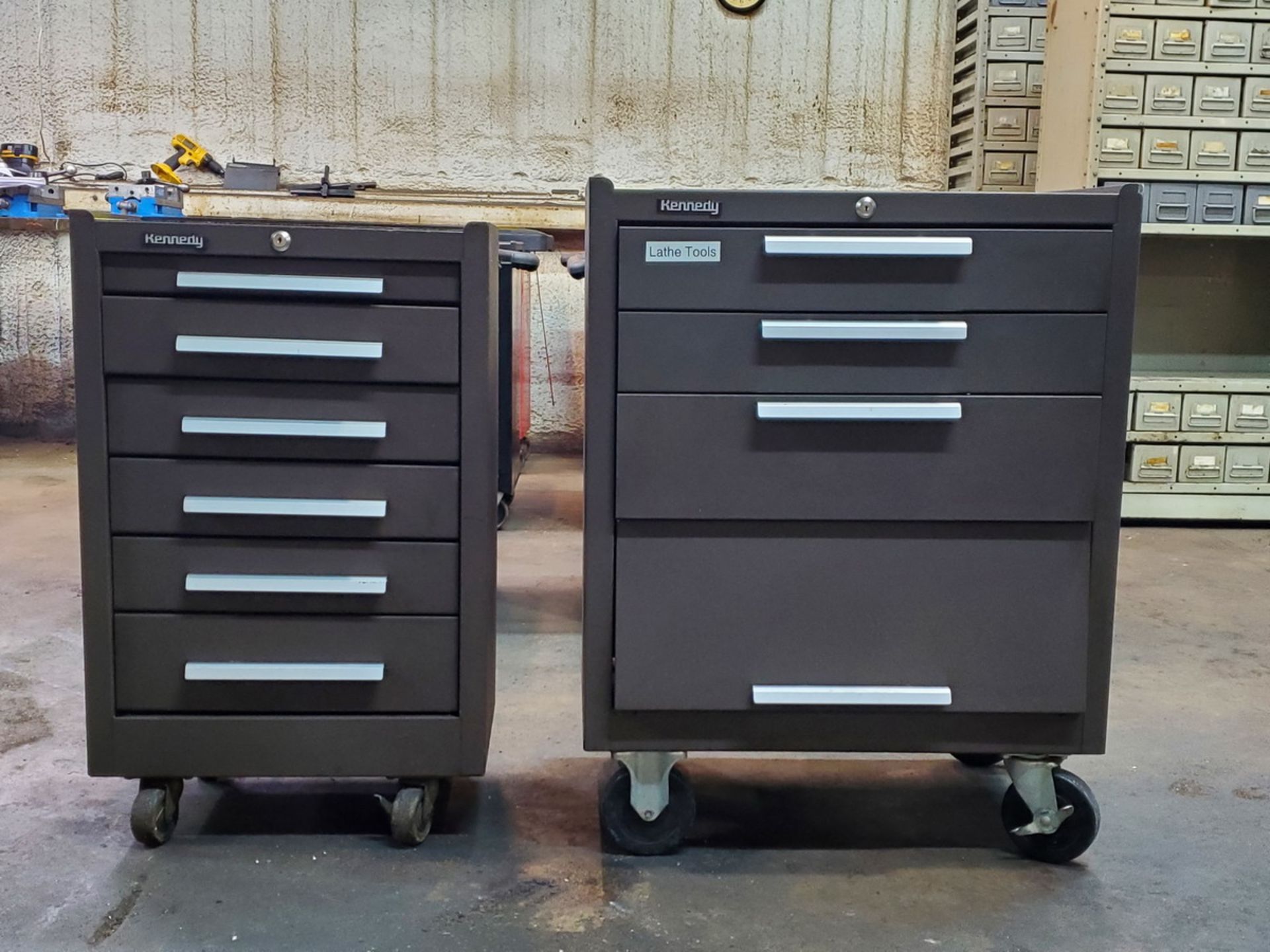 Kennedy (2) Rolling Tool Boxes (1) 6-Drawer; (1) 4-Drawer