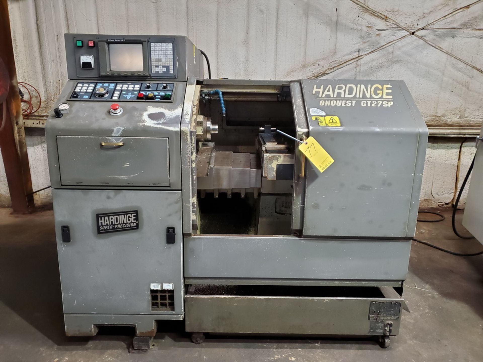 Hardinge Conquest GT27SP CNC Lathe 230V, 3PH, 50/60HZ; W/ GE Fanuc Series 18-T Controller; W/