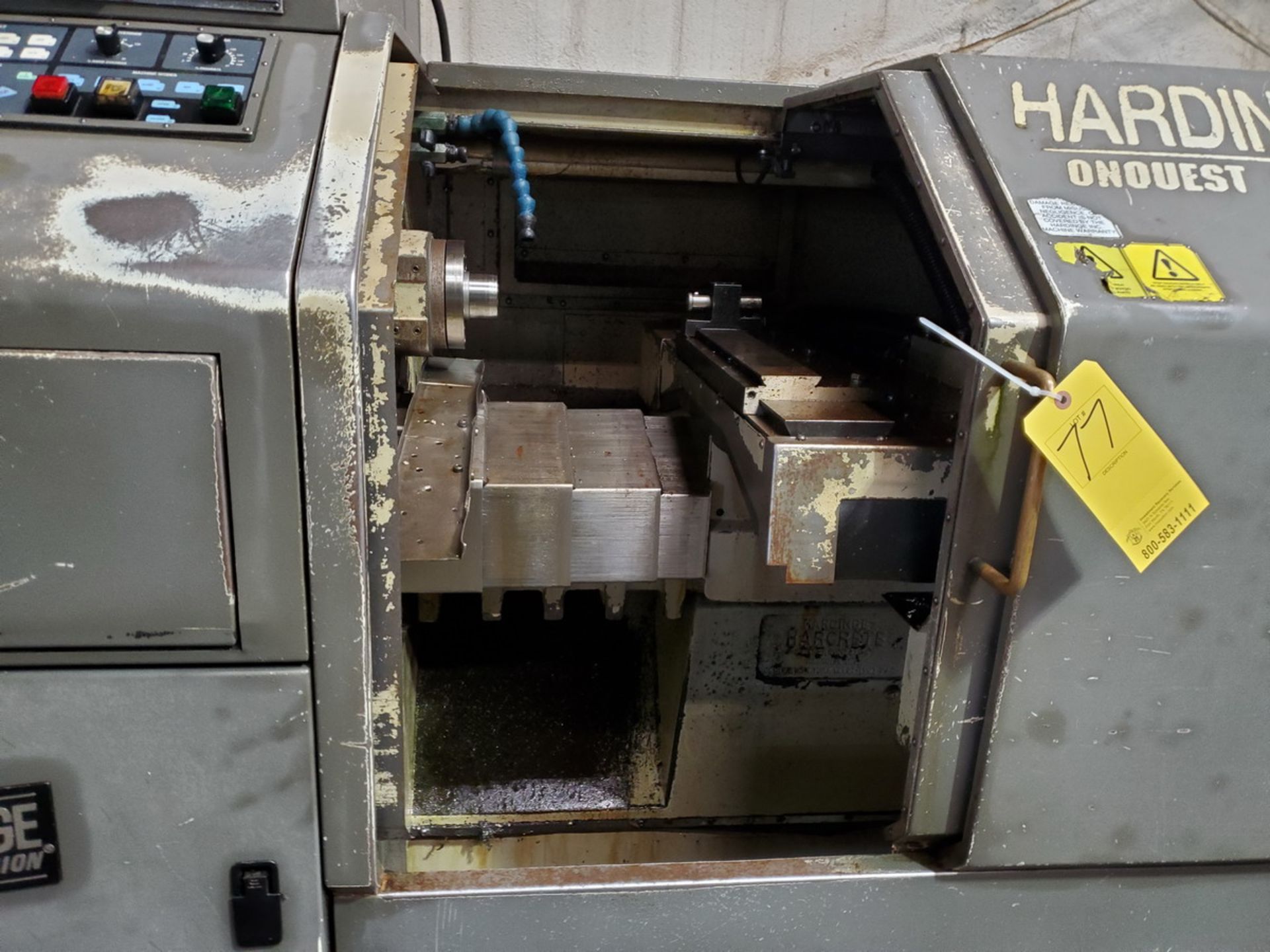 Hardinge Conquest GT27SP CNC Lathe 230V, 3PH, 50/60HZ; W/ GE Fanuc Series 18-T Controller; W/ - Image 5 of 10