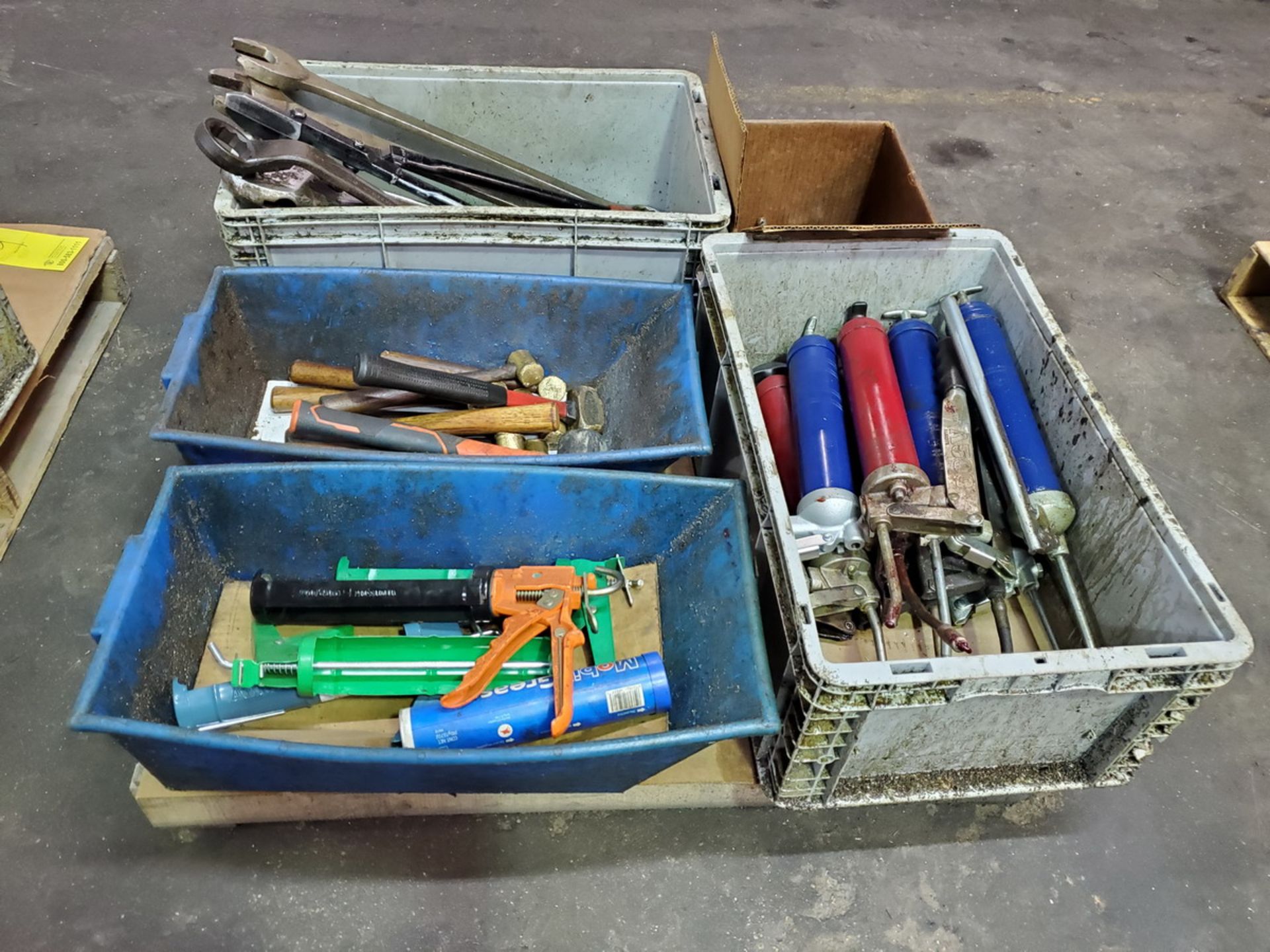 Assorted Material To Include But Not Limited To: Assorted Wrenches & Hammers, Grease Guns, Air Hose - Image 8 of 8