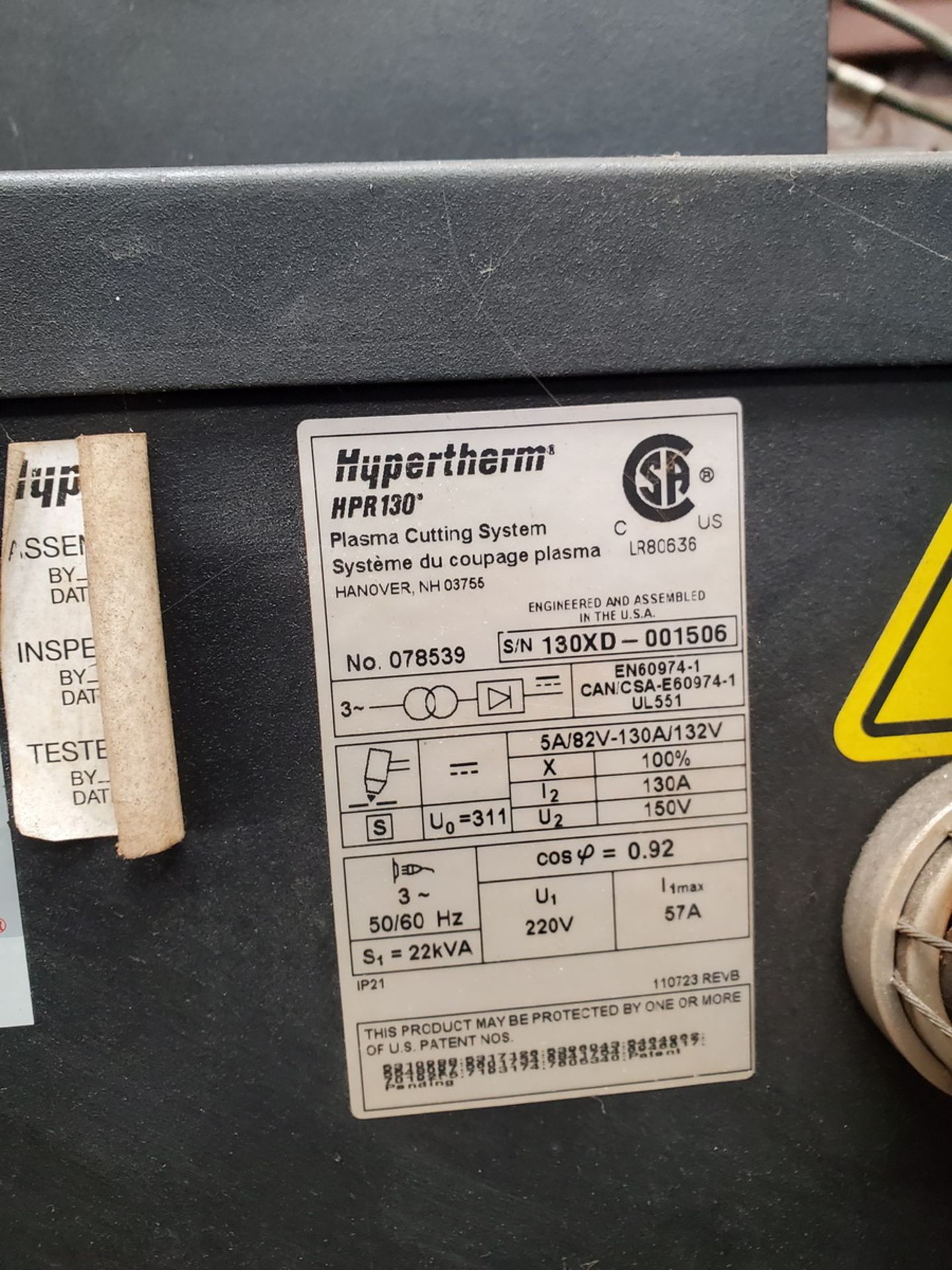 MultiCam 3000 Plasma System w/ Hypertherm HPR130 Power Supply (LOCATION: Burleson, TX) - Image 20 of 22