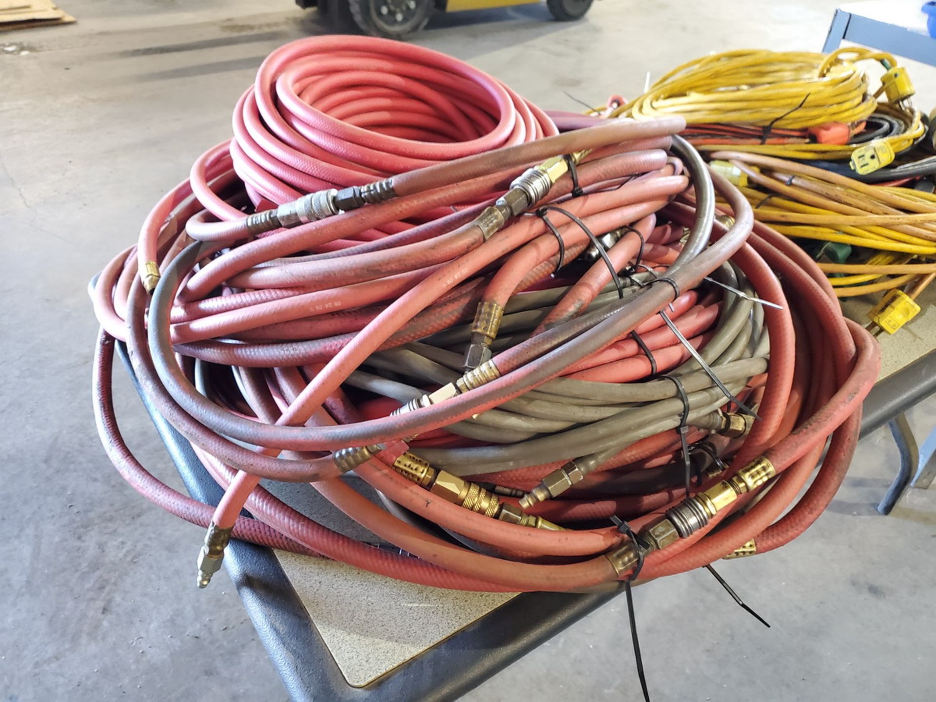 Assorted Material To Include But Not Limited To: Air Hoses, Extension Cords, Belts, etc. - Image 5 of 10