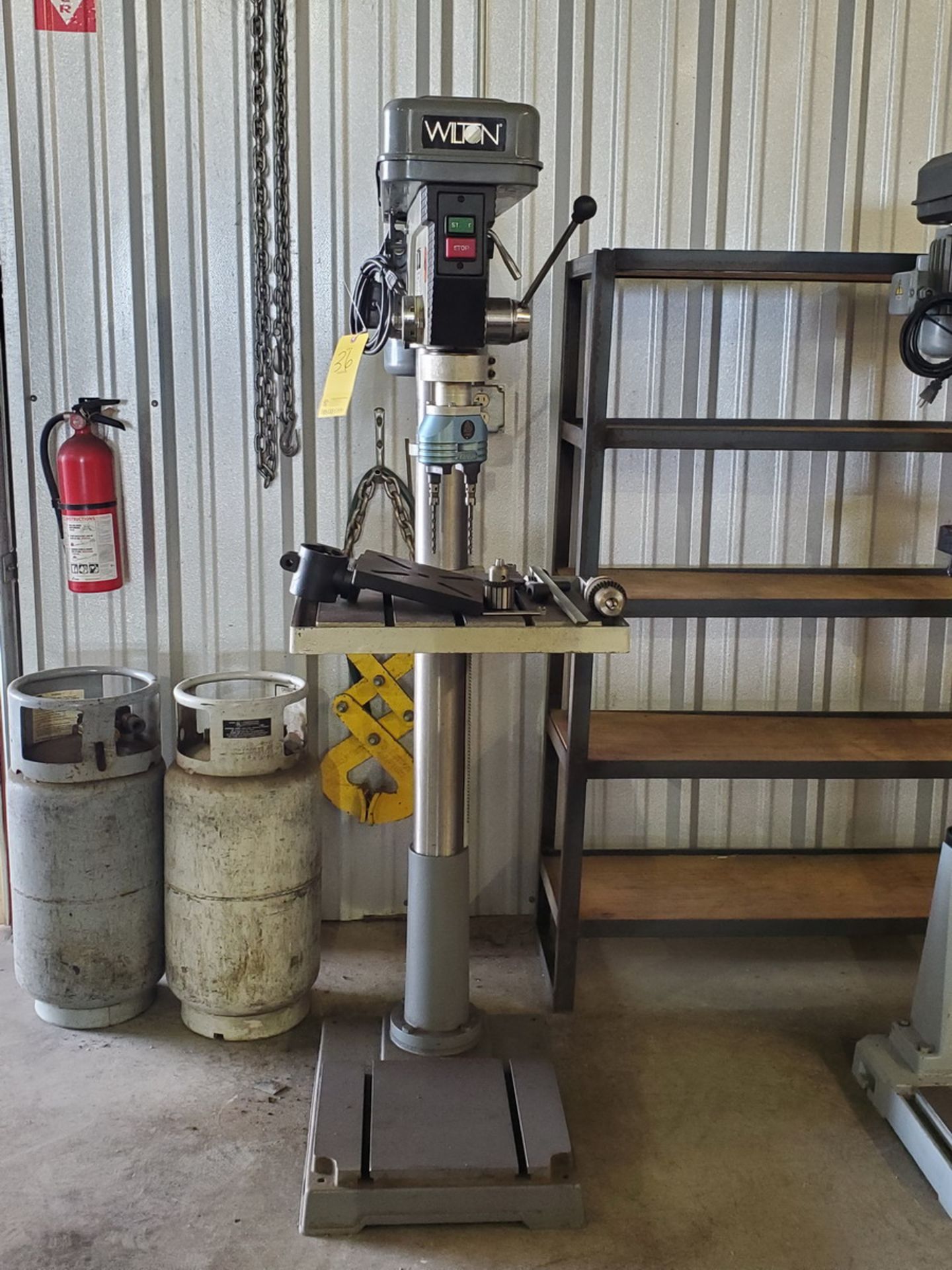 Wilton 2550 20" Drill Press 18"x16" Slotted Table, W/ Twin Head Spindle Chuck; W/ Tooling