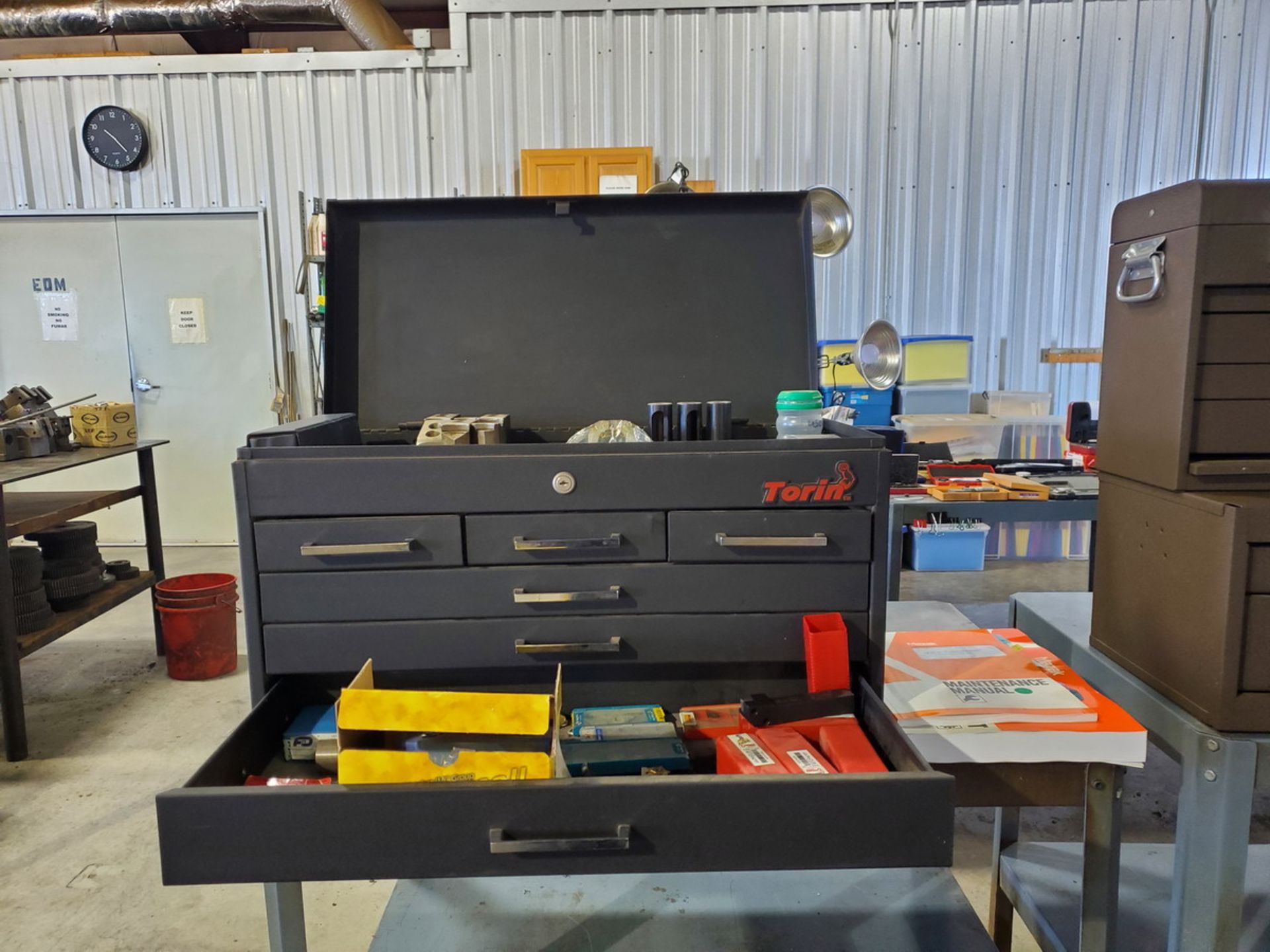 Torin Tool Box W/ CNC Tooling: Jaws, Sleeves, Carbide Inserts, CNC Manuals, etc.