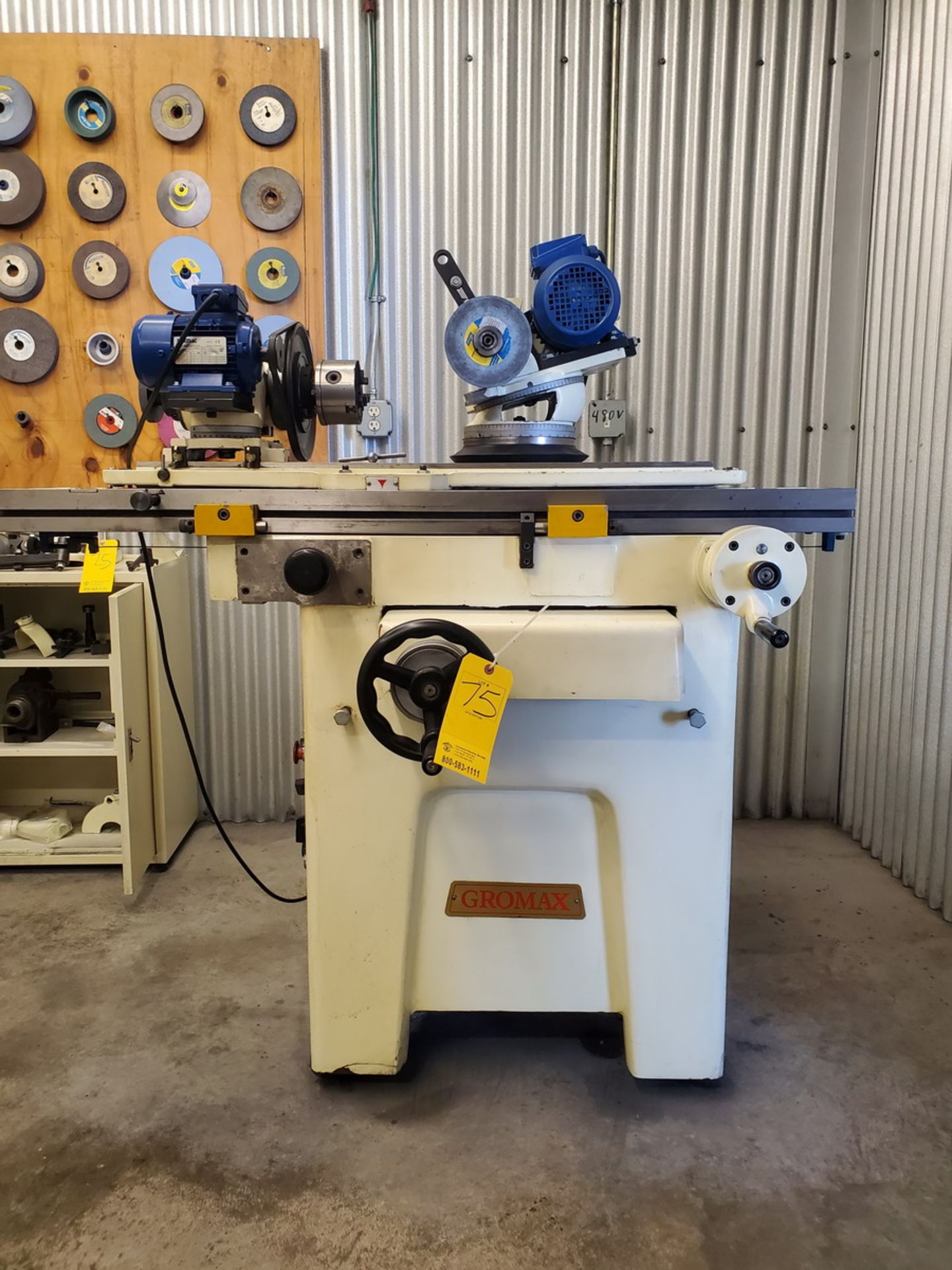 2008 Gomax G40 Grinder 230V, 3PH, 60HZ, W/ 4-1/2" 3-Jaw Chuck, 36" Slot Table; W/ Tooling