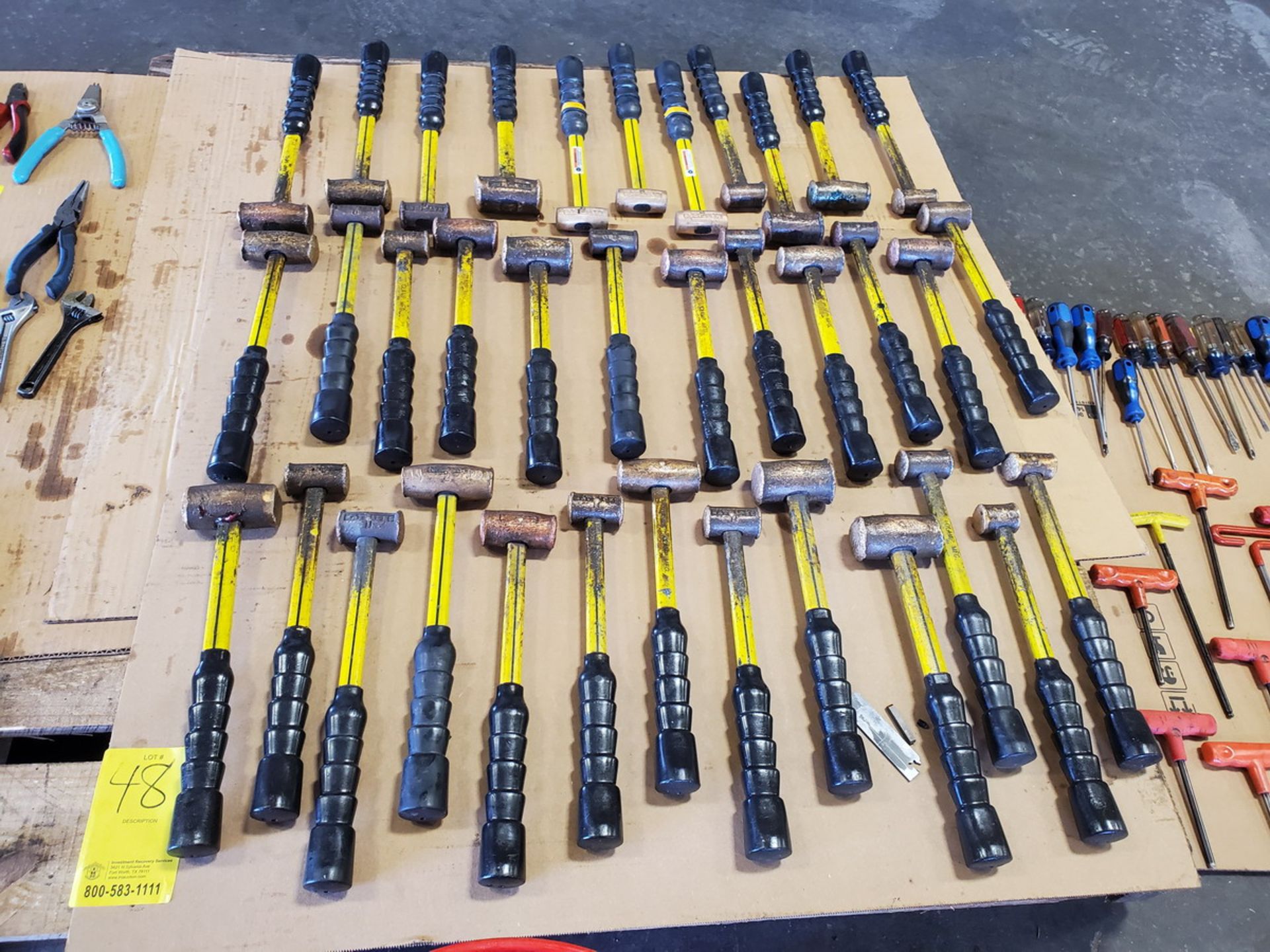 Matticks Pallet Of Brass Hammers W/ Allen Wrenches