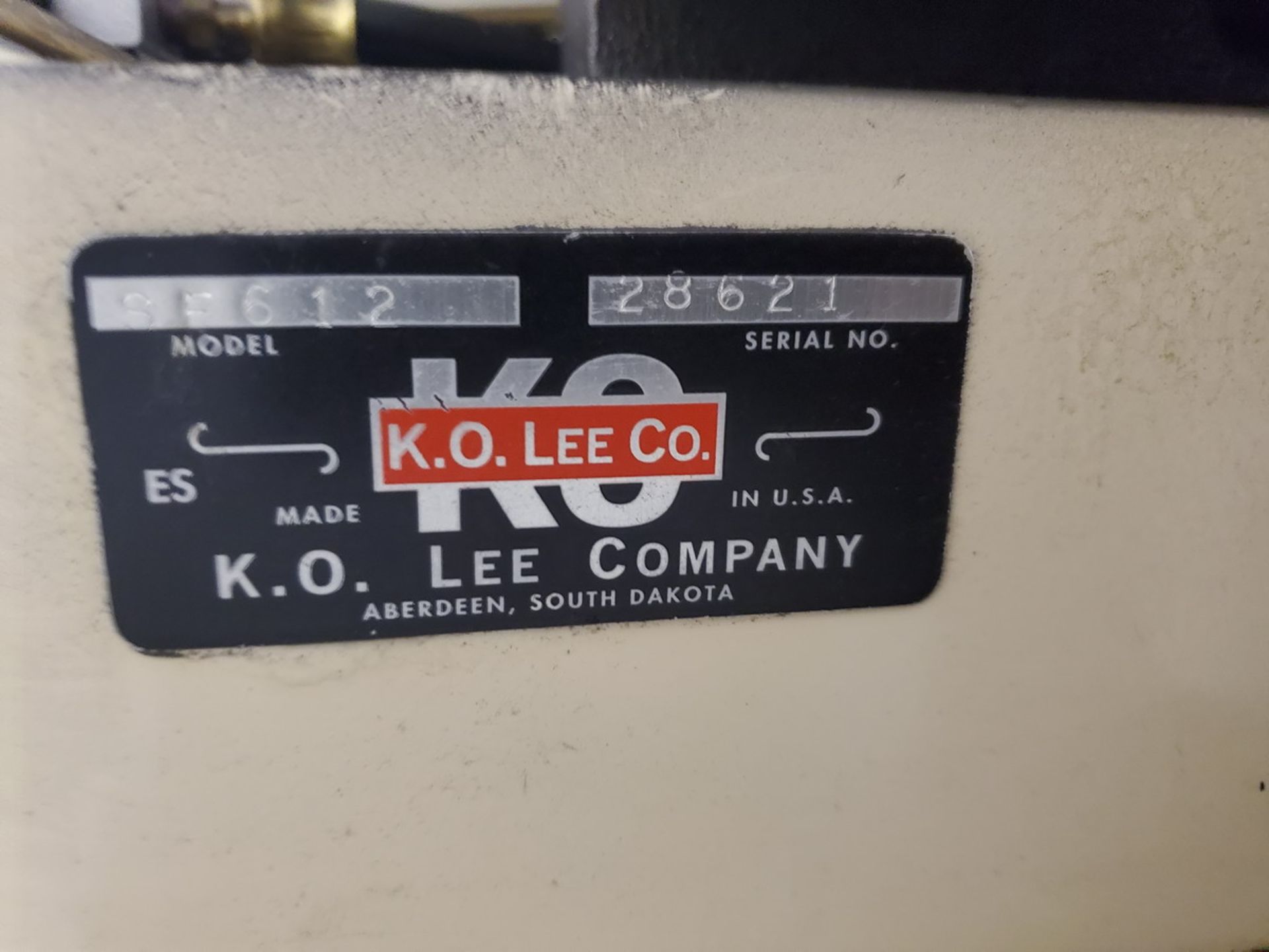 K.O. Lee SE612 Surface Grinder W/ 6"x12" Magnetic Chuck; W/ Tooling - Image 7 of 10