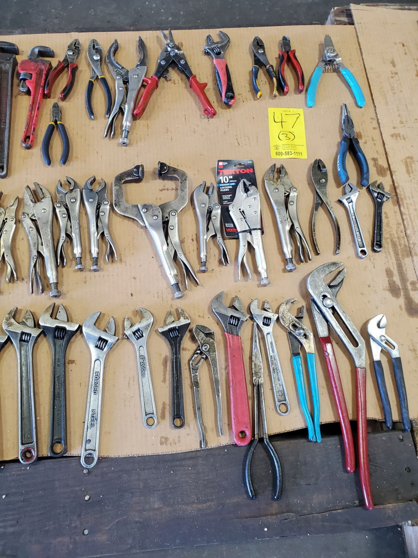 Assorted Material To Include But Not Limited To: Assorted Wrenches, C-Clamps, Assorted Pliers, etc. - Image 10 of 11