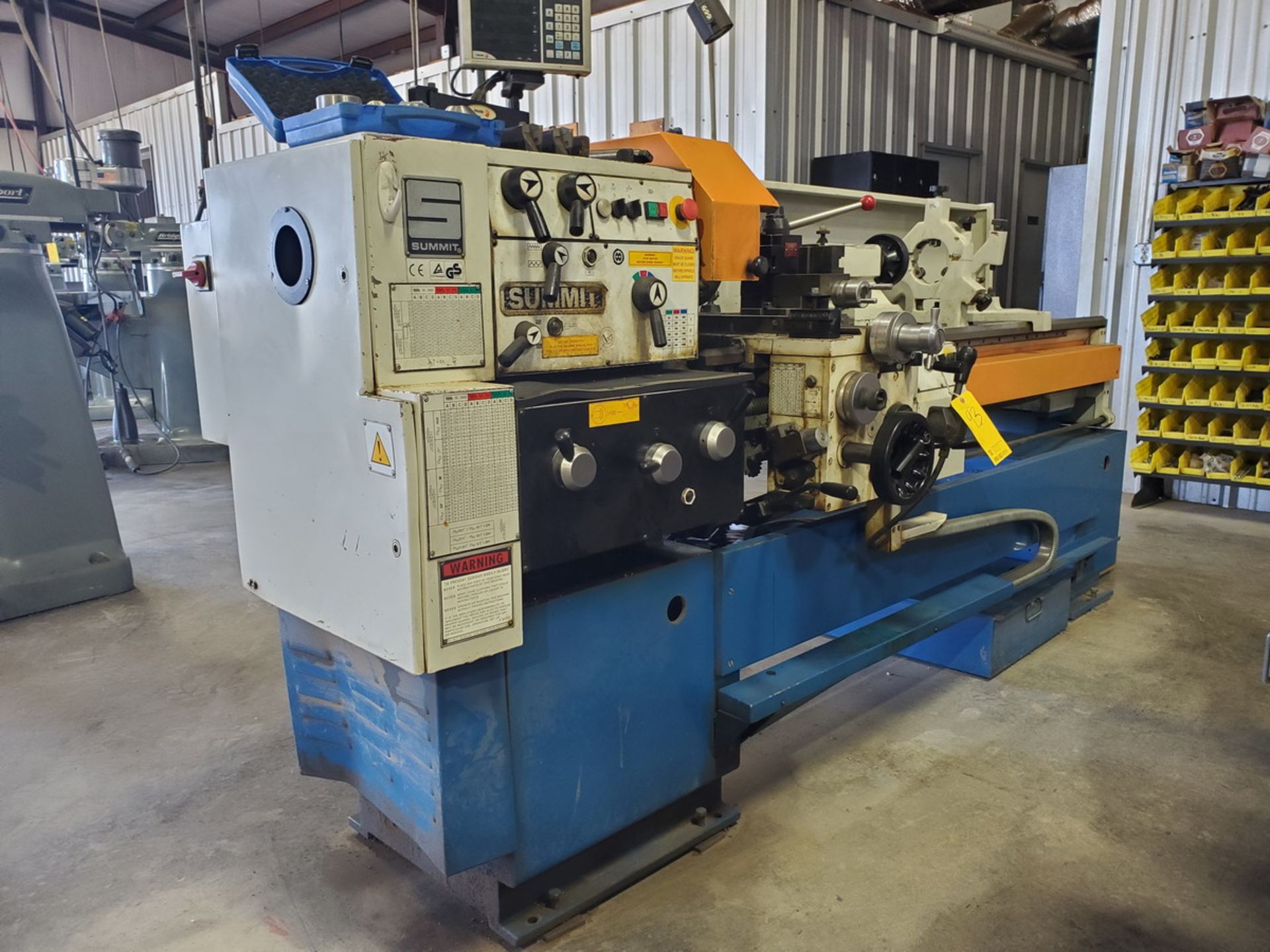 2014 Summit 14x60B Lathe 460V, 3PH, 60HZ, W/ 8" 3-Jaw Chuck, W/ Steadyrest, Tailstock, Follow