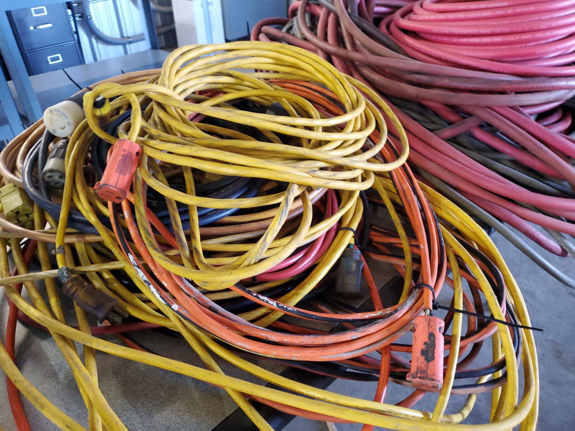 Assorted Material To Include But Not Limited To: Air Hoses, Extension Cords, Belts, etc. - Image 2 of 10