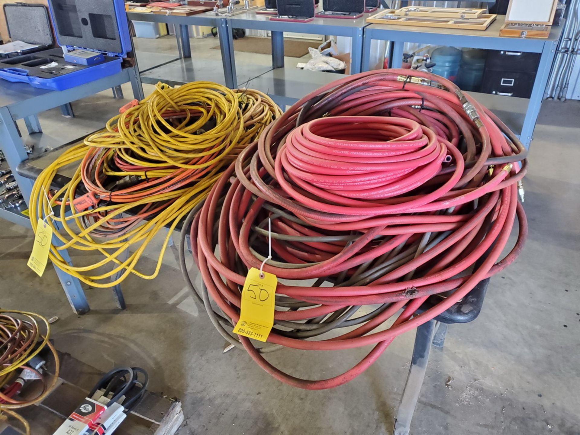 Assorted Material To Include But Not Limited To: Air Hoses, Extension Cords, Belts, etc. - Image 3 of 10