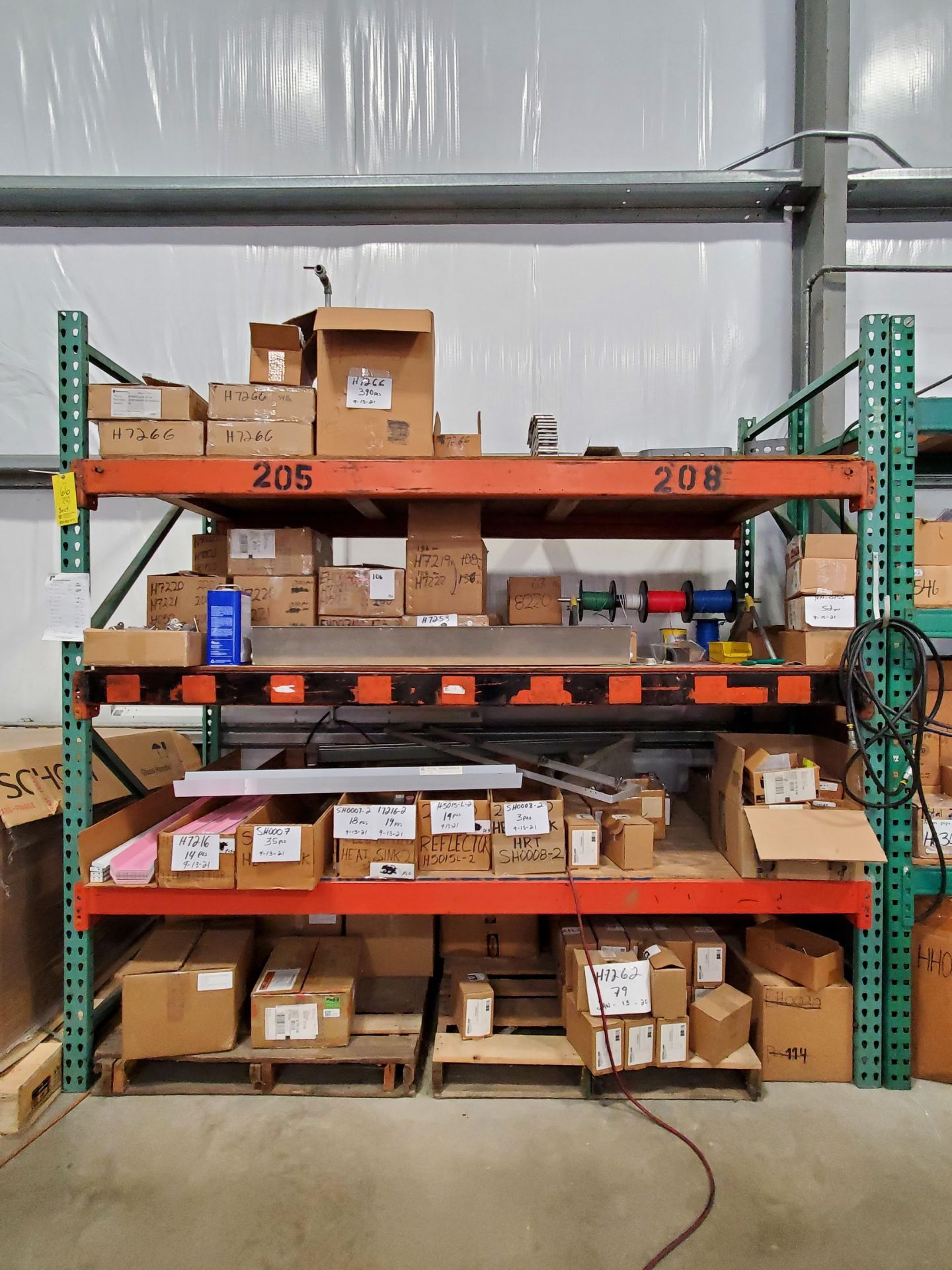4 Sections Of Pallet Racks (4) 10'x42" Uprights; (4) 9' Crossbeams (Contents Excluded) - Image 7 of 8