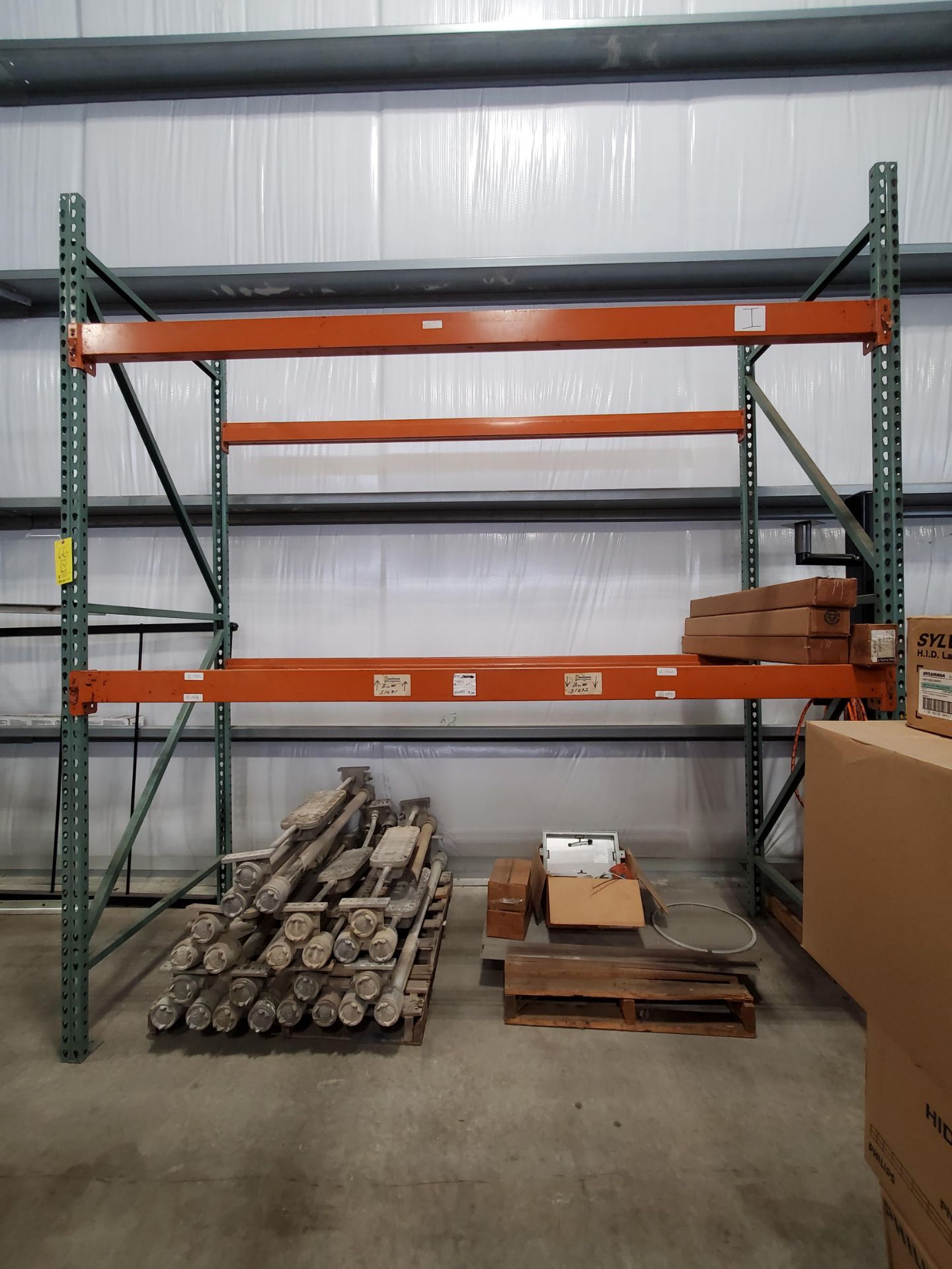 4 Sections Of Pallet Racks (4) 10'x42" Uprights; (4) 9' Crossbeams (Contents Excluded) - Image 4 of 8