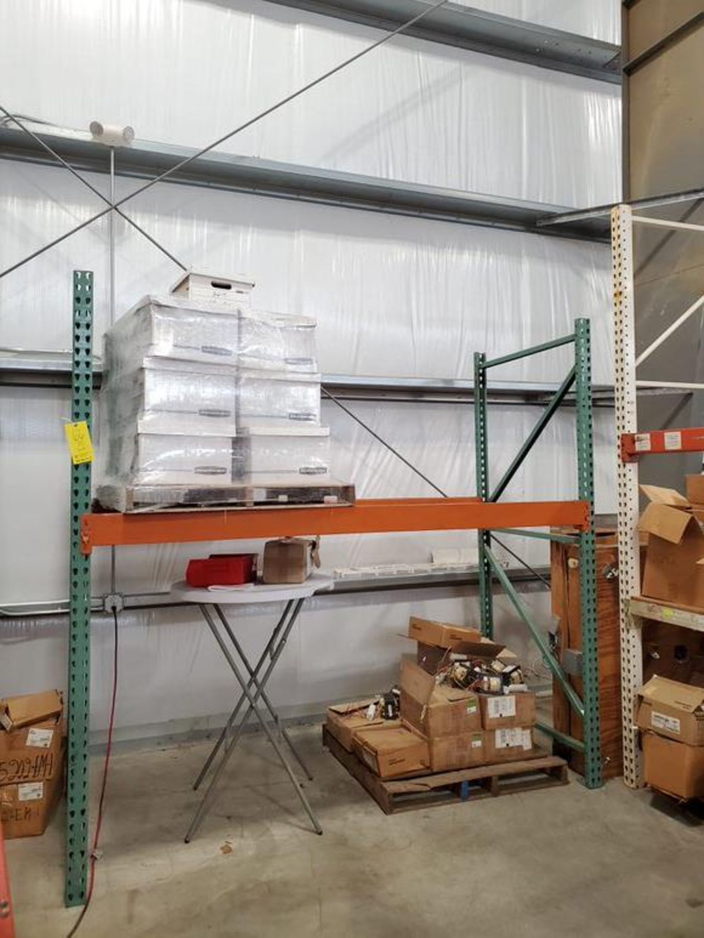 4 Sections Of Pallet Racks (4) 10'x42" Uprights; (4) 9' Crossbeams (Contents Excluded) - Image 6 of 8