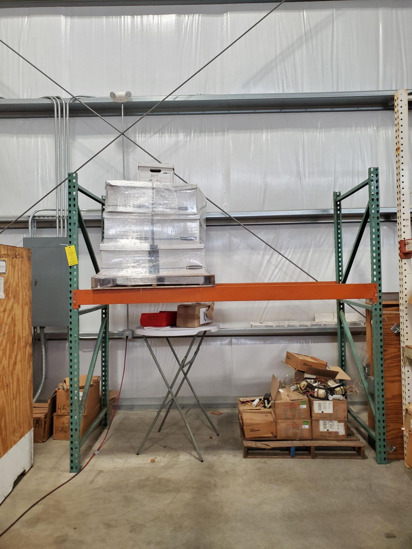 4 Sections Of Pallet Racks (4) 10'x42" Uprights; (4) 9' Crossbeams (Contents Excluded) - Image 5 of 8