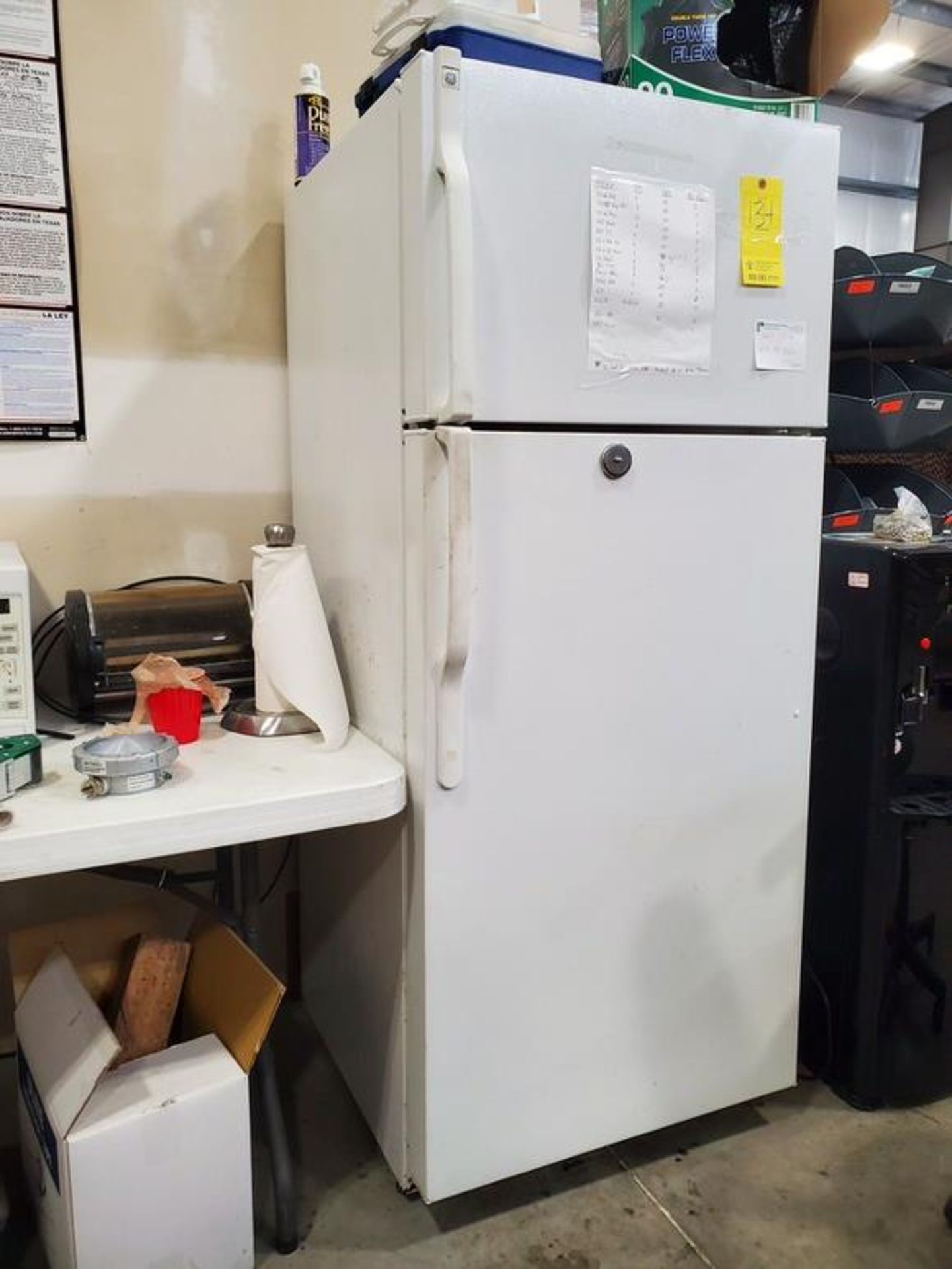 Break Room Contents To Include But Not Limited To: (1) GE Fridge; (1) Whirlpool Fridge; (1) 6- - Image 9 of 10