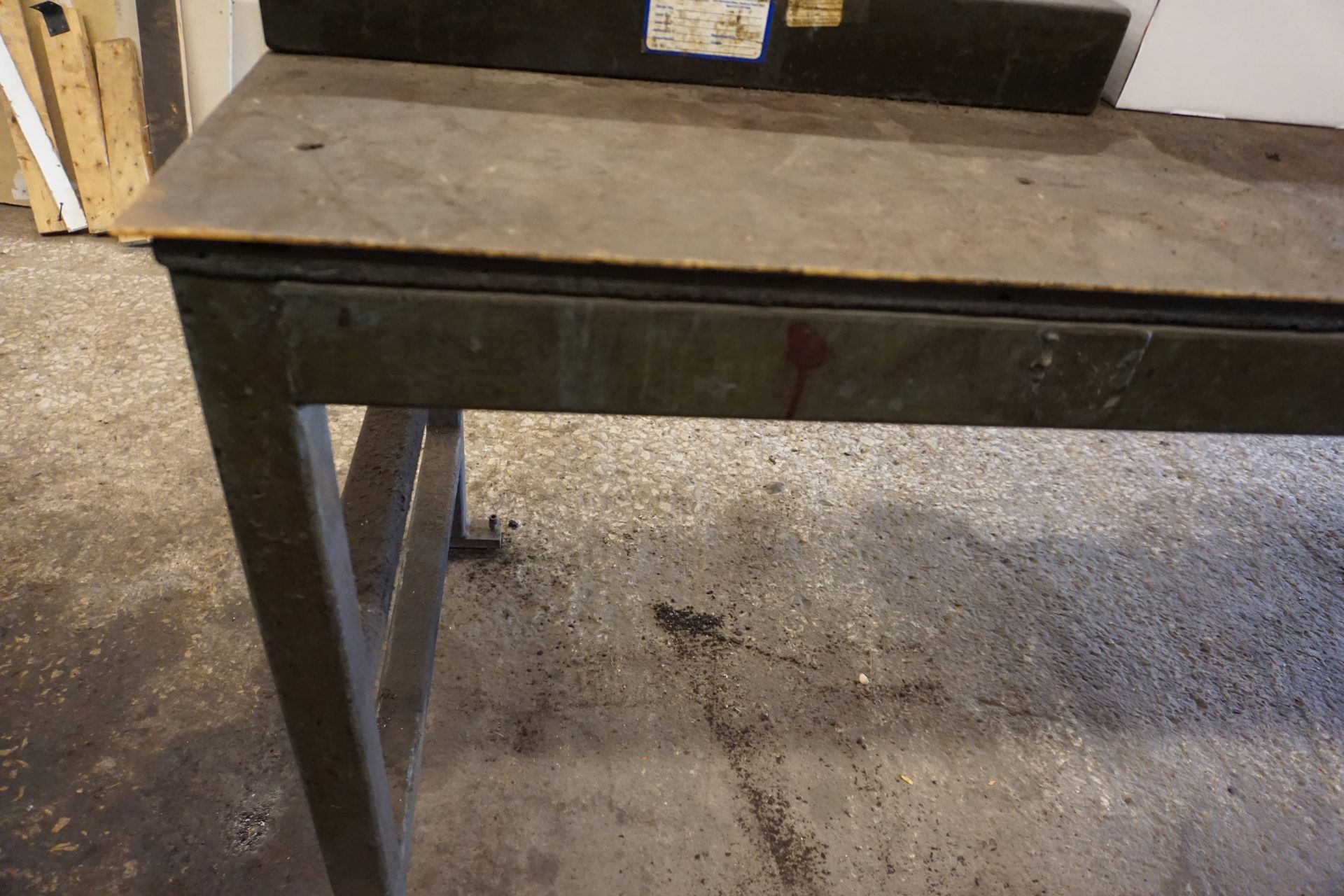 STEEL WORK BENCH W/ WOOD TOP 30" X 163" - Image 2 of 2