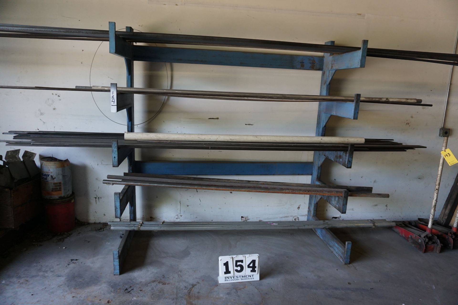 (3) MATERIAL RACK, (2) 6 1/2' TALL X 7' WIDE W/ 18" ARMS, (1) 52" TALL X 52" WIDE W/ 22" ARMS W/