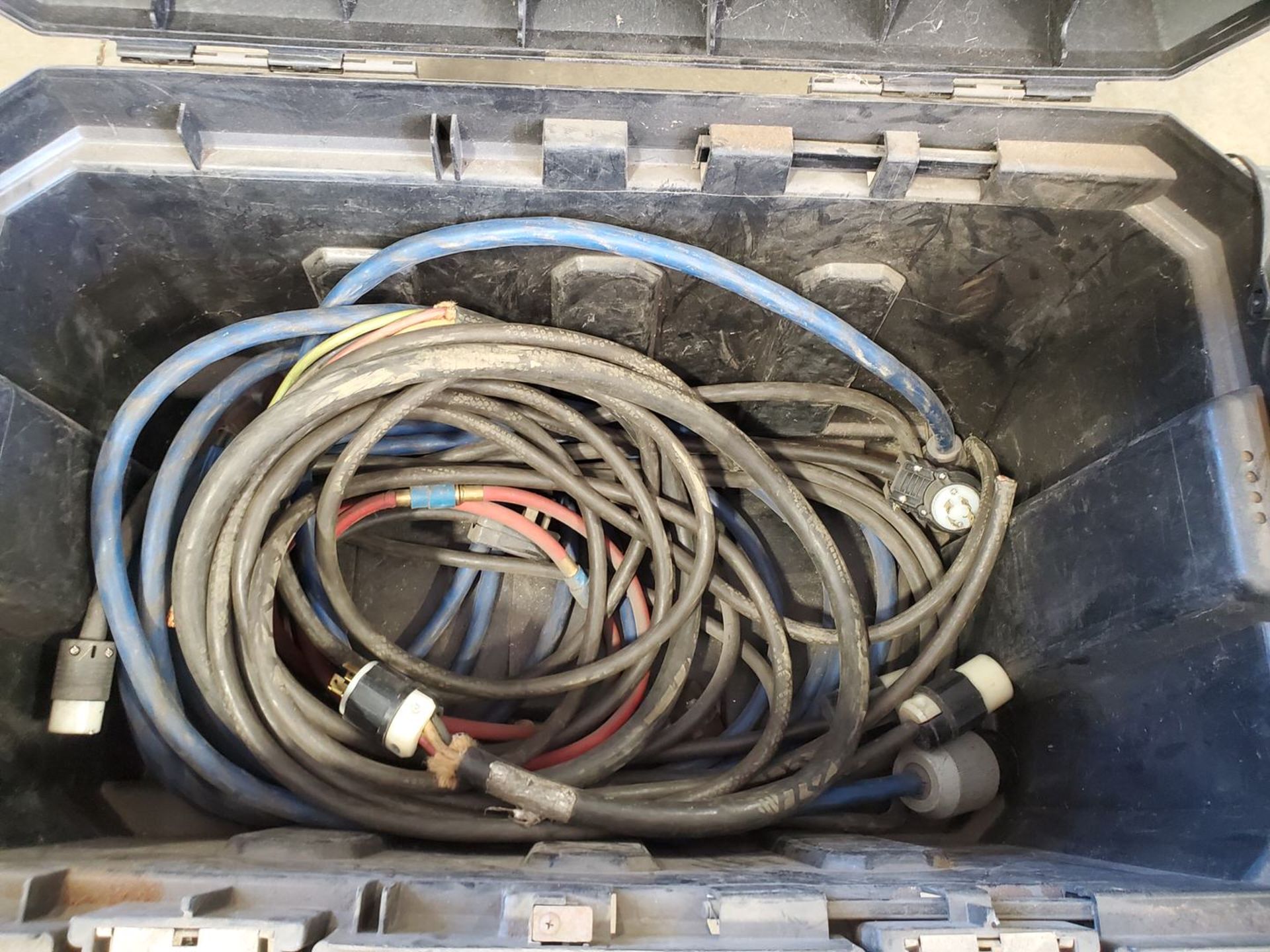Assorted Welding Extension Cords 220 & 480V; W/ 37" Stanley Rolling Job Box - Image 3 of 7
