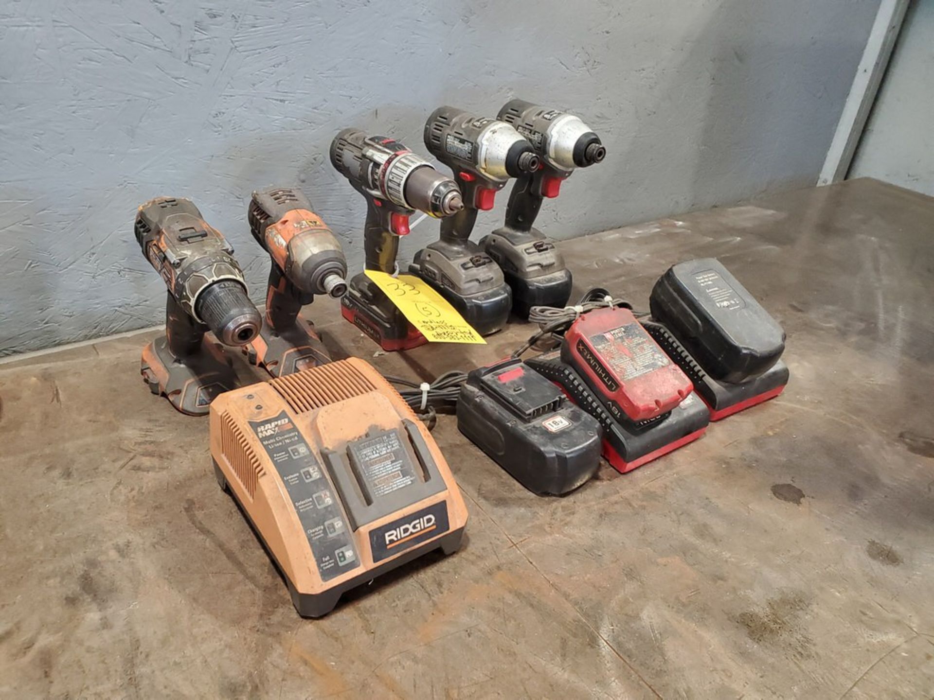 Porter Cable (5) Assorted Cordless Drills W/ Batteries & Charging Stations - Image 2 of 7