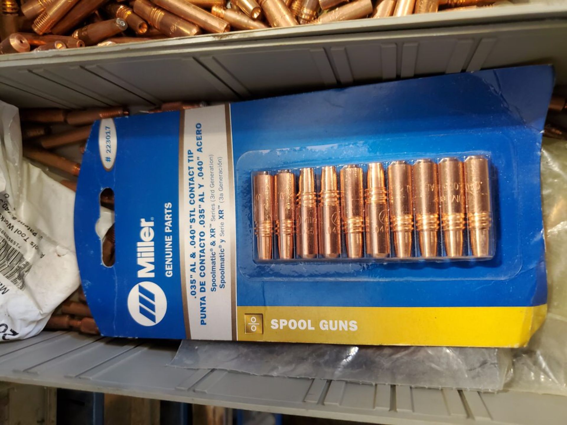 Assorted Mig Gun Consumables W/ (1) Empty Parts Bin - Image 12 of 14