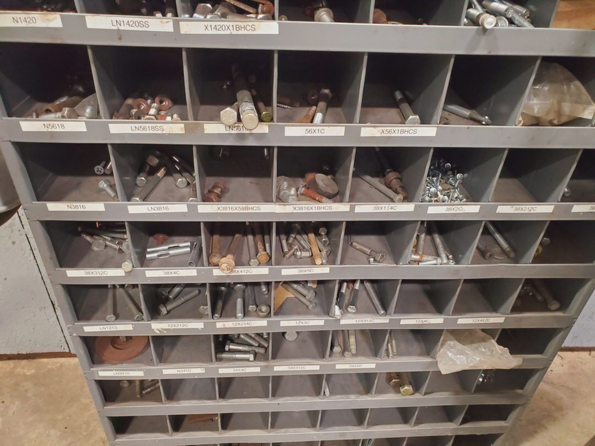 Parts Bin W/ Assorted Hardware Material; W/ 4-Drawer Parts Bin - Image 4 of 11