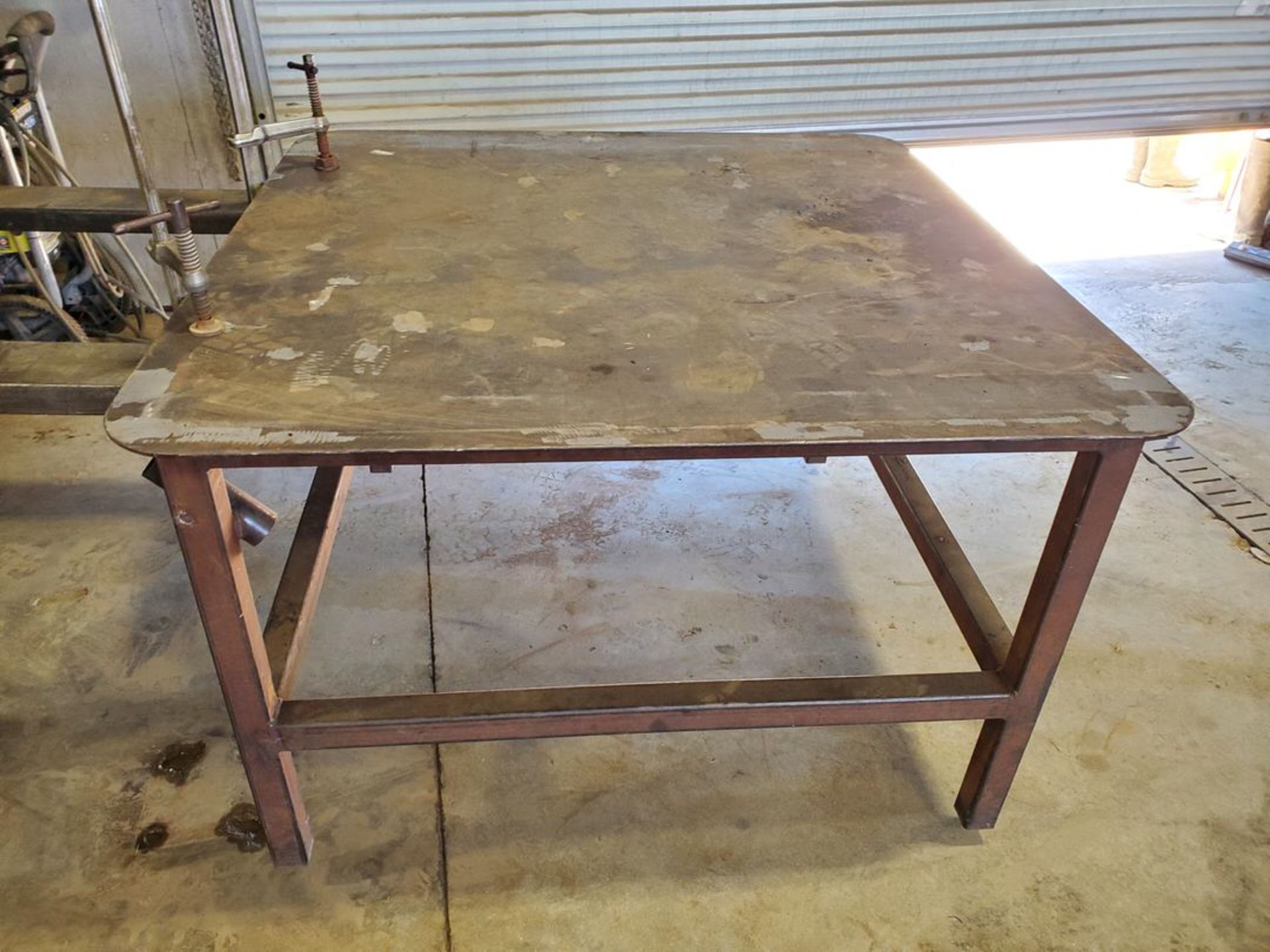 (3) Stl Tables (2) 48" x 48" x 30"H; (1) 48" X 48" X 38"H (Clamps Excluded) - Image 3 of 5