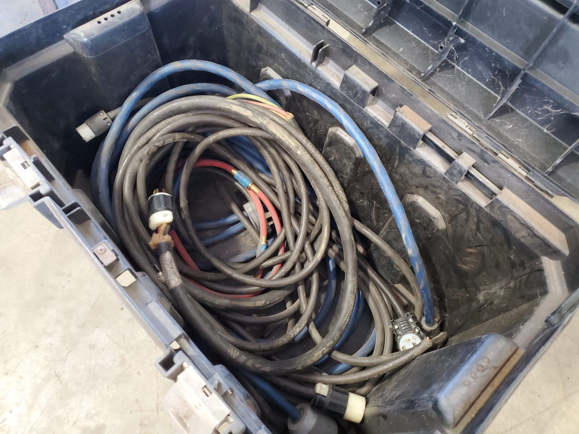 Assorted Welding Extension Cords 220 & 480V; W/ 37" Stanley Rolling Job Box - Image 4 of 7