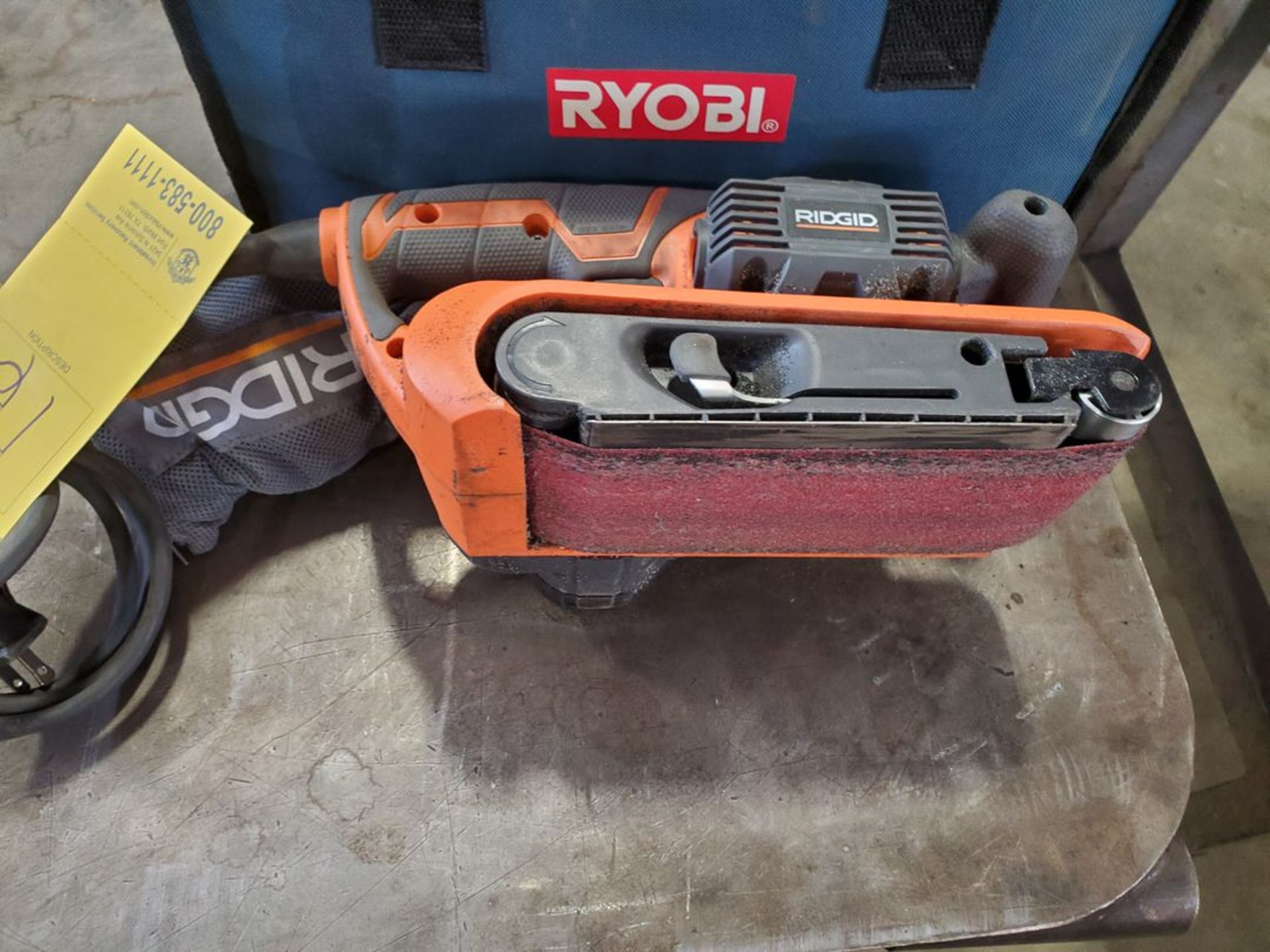 Ryobi R2740 3"x18" Hvy Duty Variable Speed Belt Sander 120V, 60HZ, 6.5A - Image 4 of 5